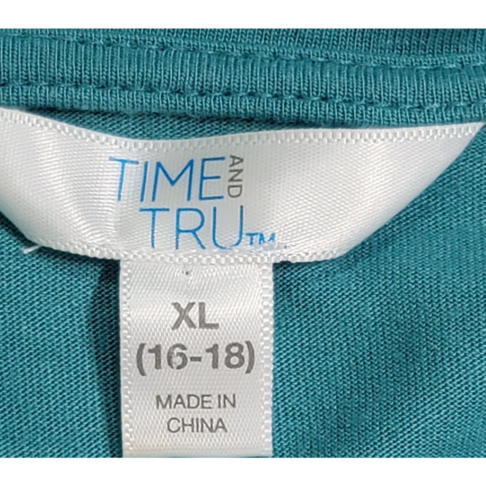 Other Time And Tru Teal Eyelet Bell 3/4 Sleeves Top XL Lightweight Size XL / US 12-14 / IT 48-50 - 3 Thumbnail