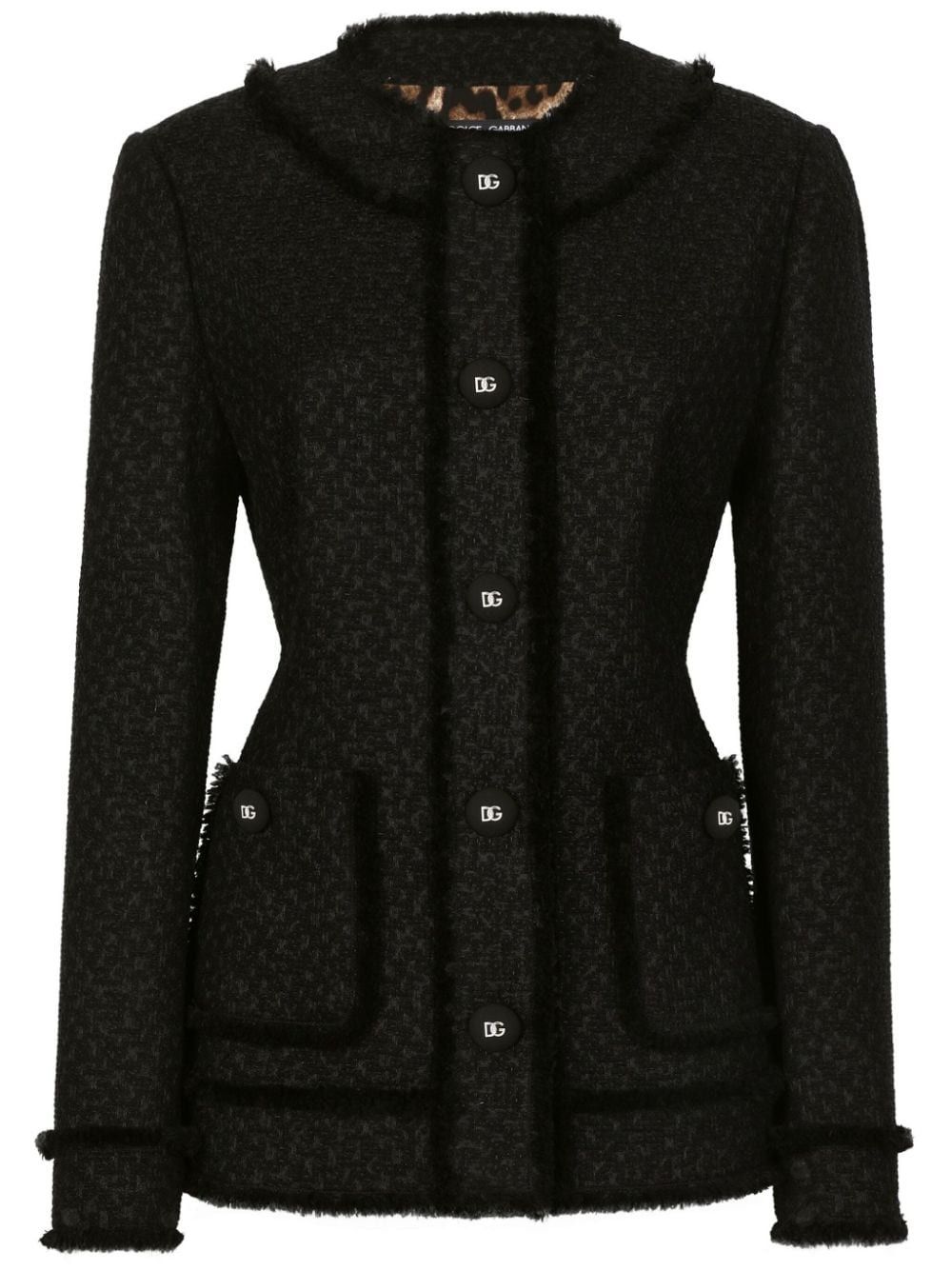 Dolce & Gabbana TWEED SINGLE-BREASTED JACKET Size S / US 4 / IT 40 - 1 Thumbnail