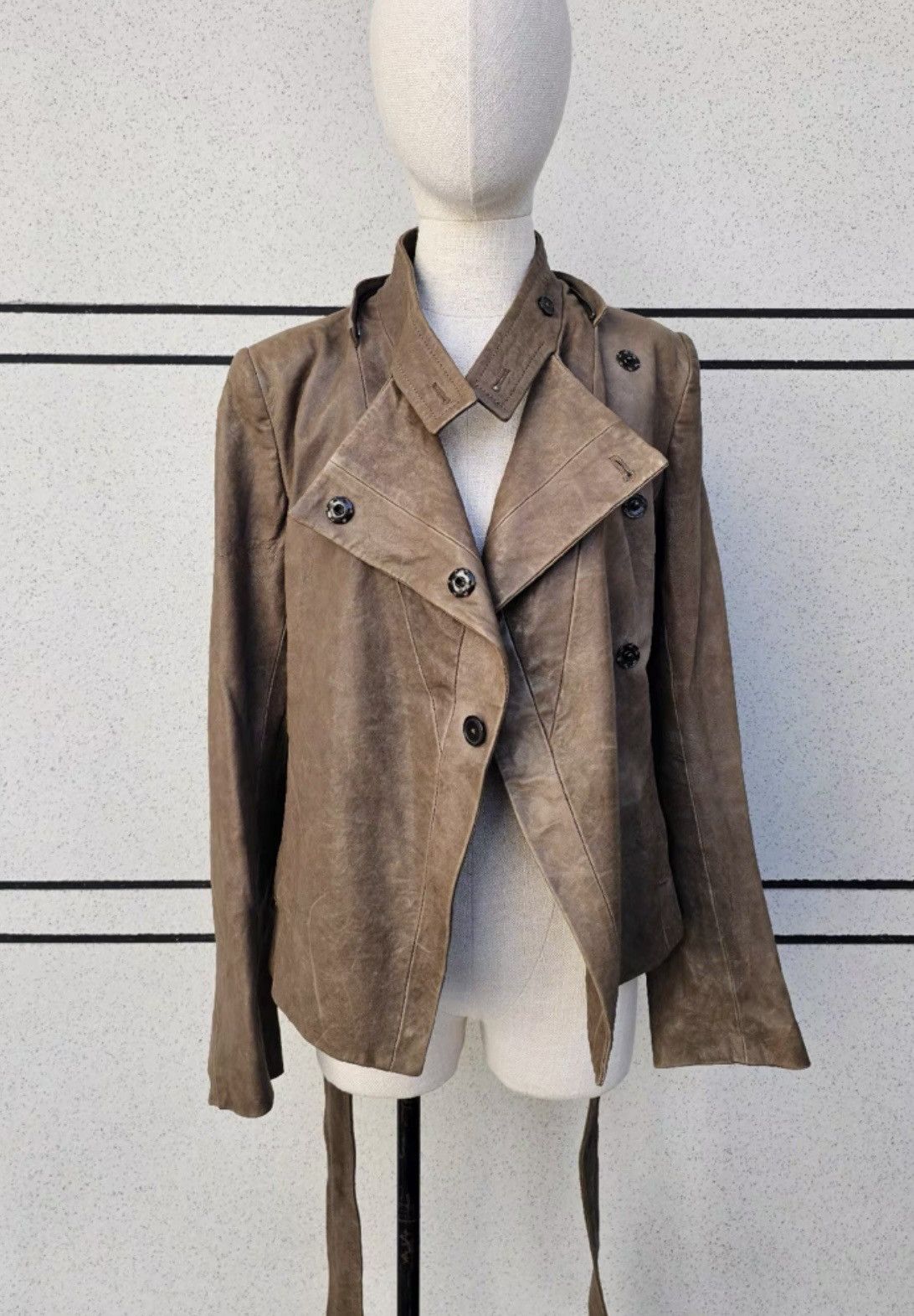 Ann Demeulemeester Ann demeulemeester leather jacket coat Size S / US 4 / IT 40 - 1 Thumbnail