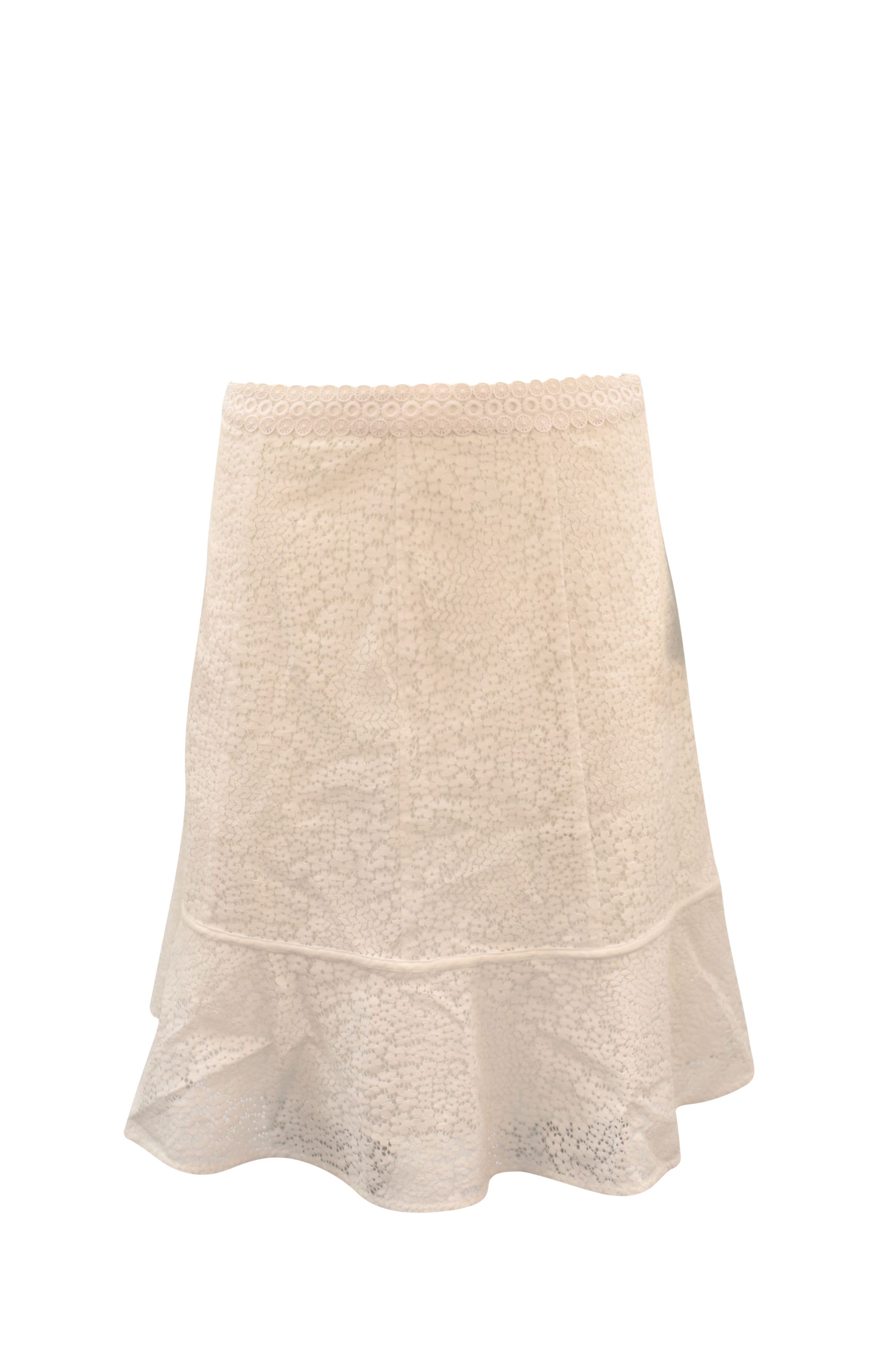 Michael Kors Michael Michael Kors Gored Lace skirt in white Size 26" / US 2 / IT 38 - 1 Thumbnail