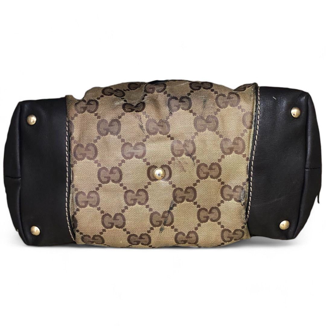 Gucci Gucci - Crystal Handbag Beige Brown Nylon Coated Canvas Size ONE SIZE - 3 Thumbnail