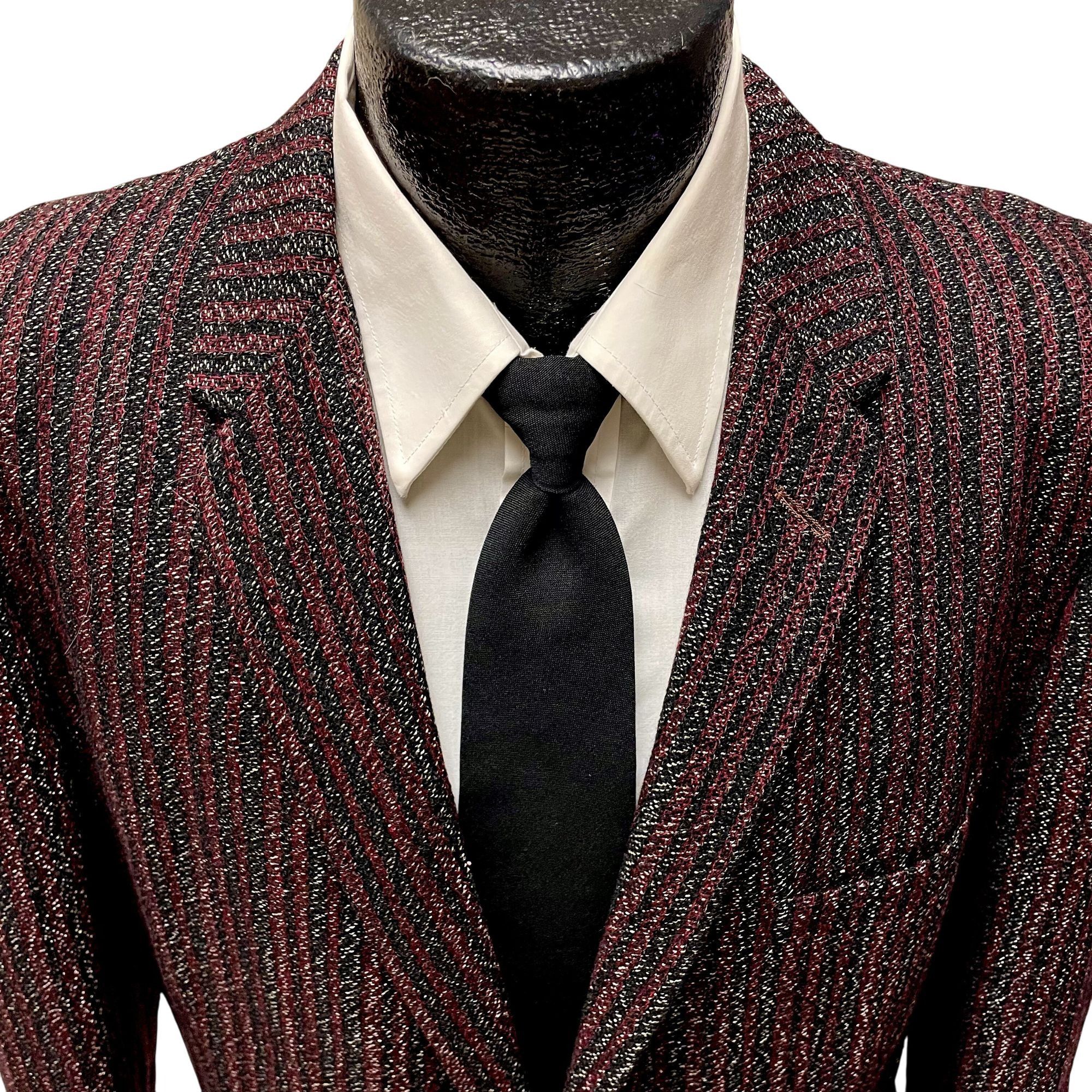 Other Vtg Knobler's STRIPE Hollywood Atomic Fleck VLV Sport Coat Size 40R - 2 Thumbnail