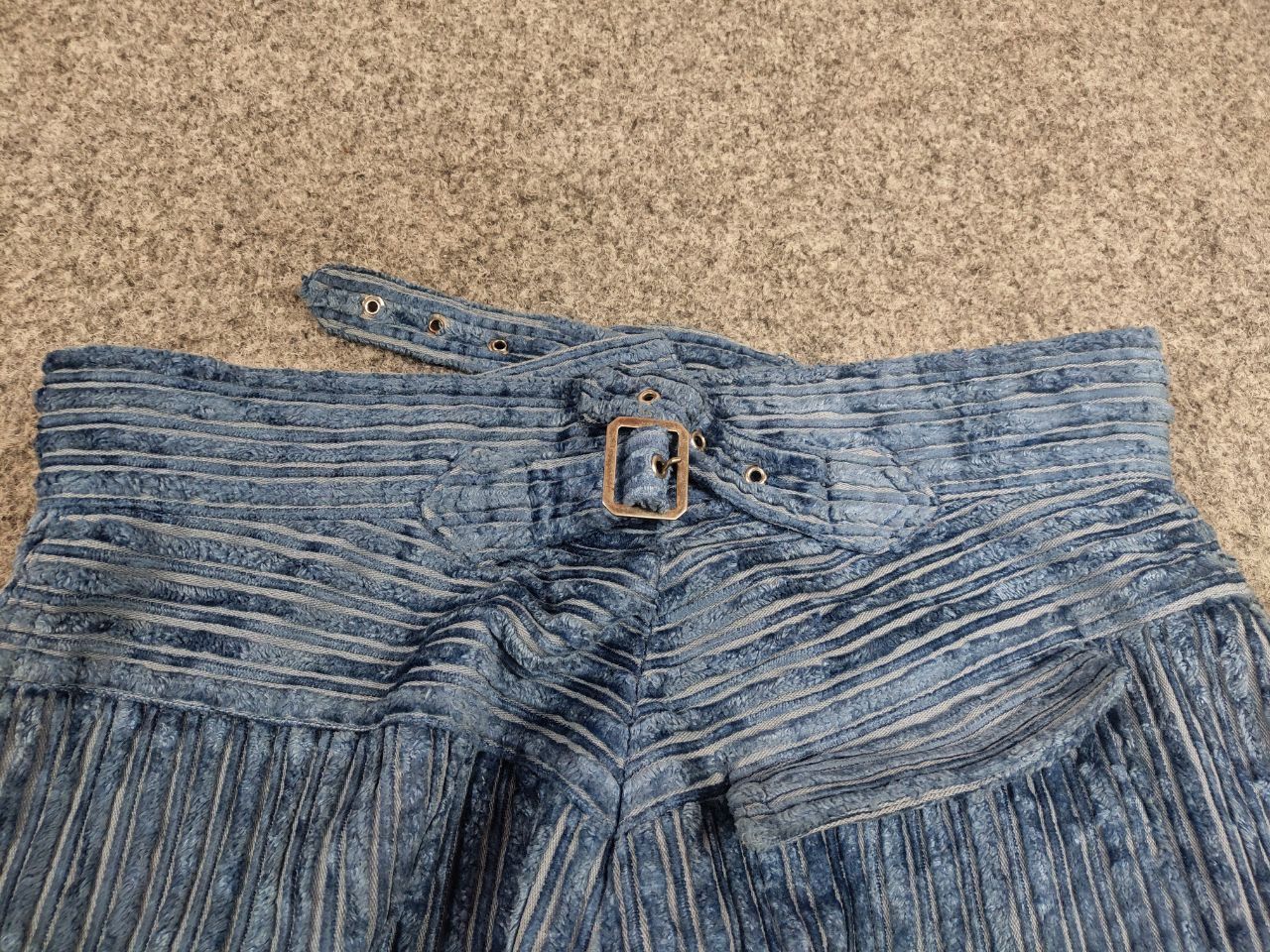 Escada Vintage Escada By Margaretha Ley Corduroy Velour Blue Pants Size 38" / US 16 / IT 52 - 13 Thumbnail