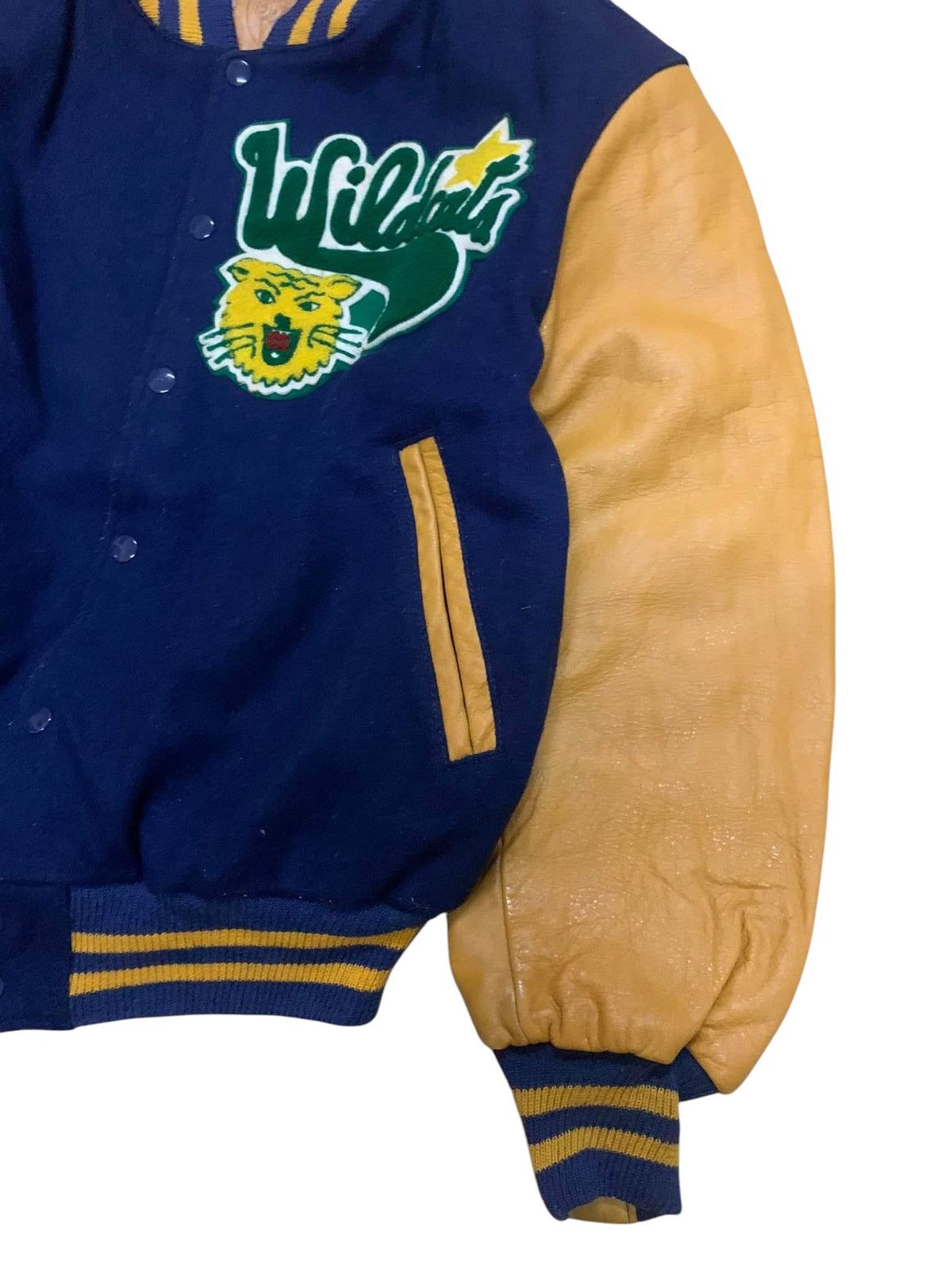 Golden Bear 🔥VTG GOLDEN BEAR VARSITY JACKETS WILDCATS Size US L / EU 52-54 / 3 - 3 Thumbnail