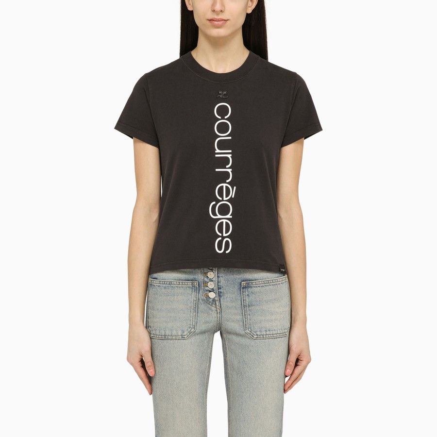 image of Courreges O1D2Blof0224 T-Shirt In Grey, Women's (Size Large)