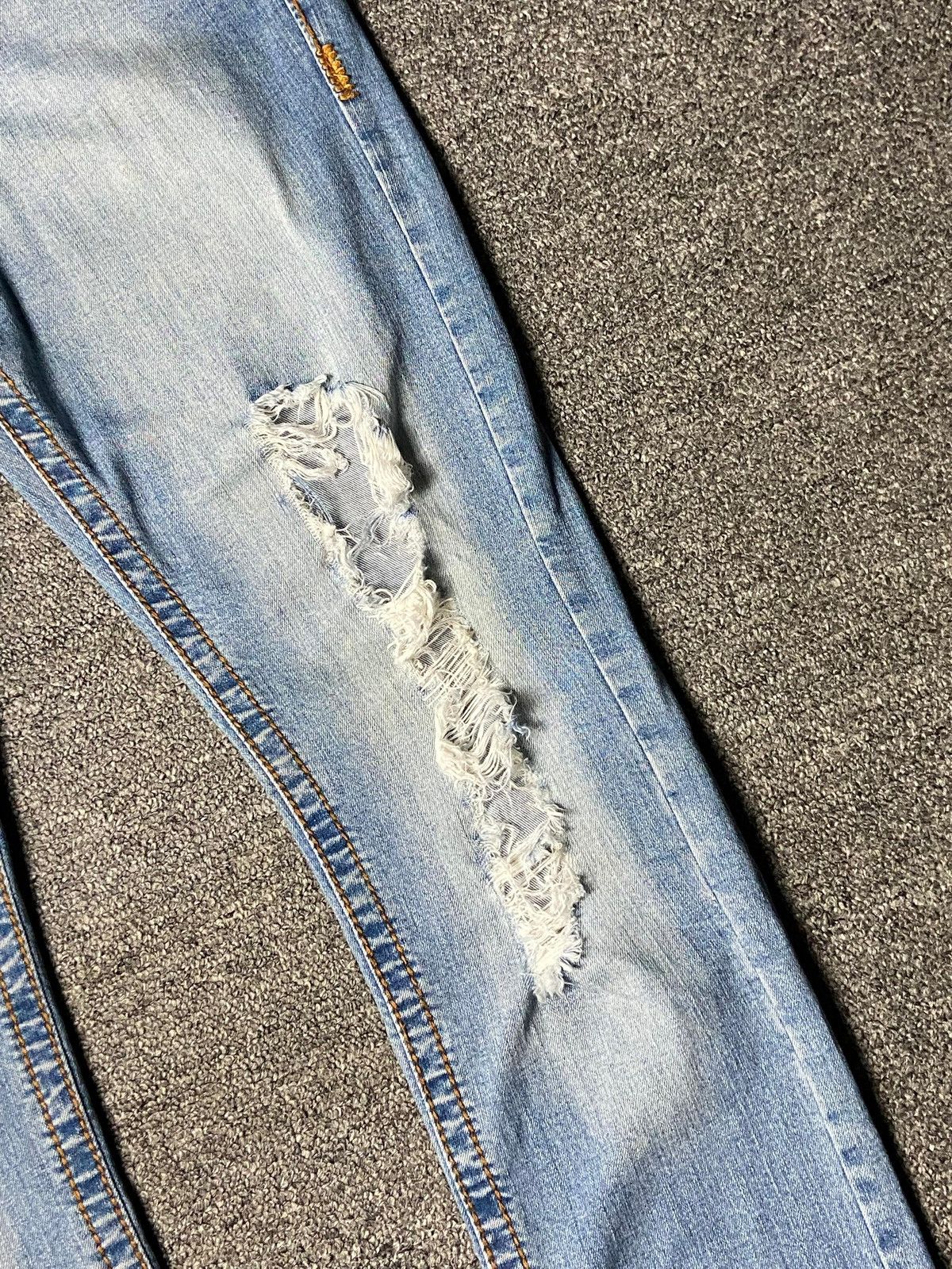 Japanese Brand JCJQ Brand Distressed Denim Ripped Jeans (162) Size 30" / US 8 / IT 44 - 12 Thumbnail