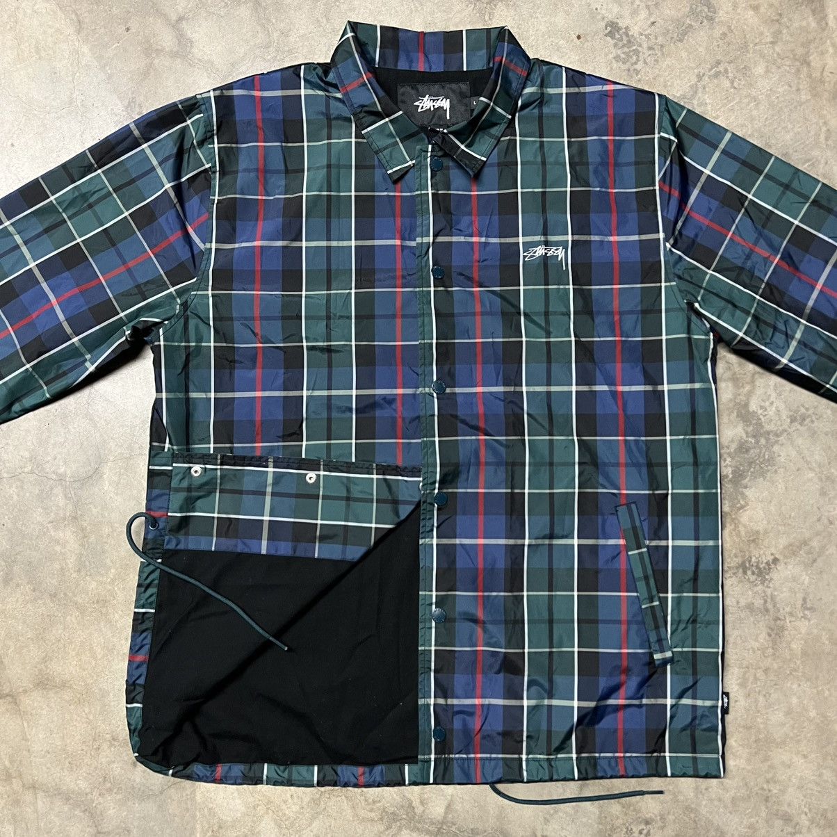 Hypebeast × Stussy Stussy Streetwear Plaid Windbreaker Jacket Size US L / EU 52-54 / 3 - 7 Thumbnail