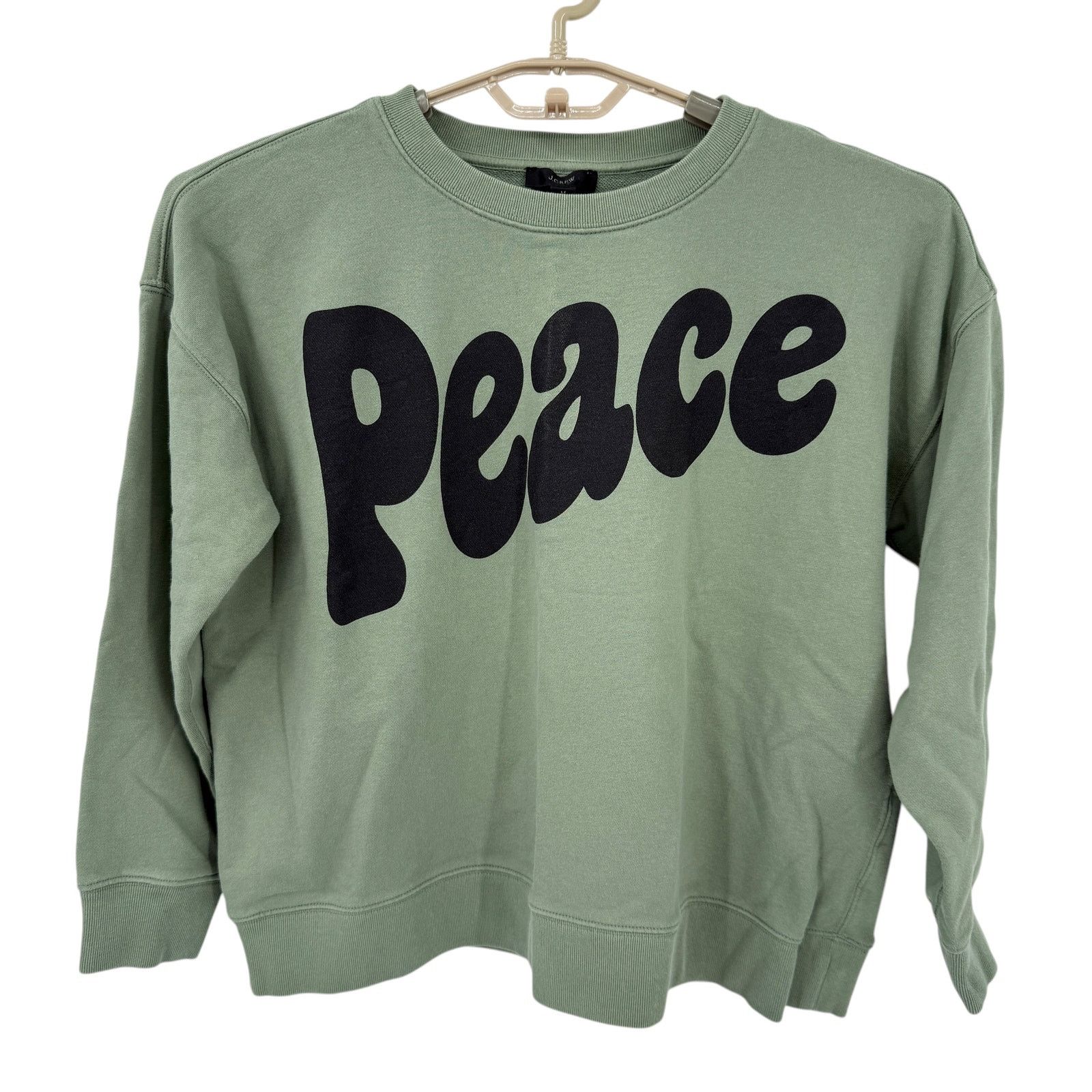 J.Crew J Crew Sweatshirt Womens Graphic PEACE Pullover NEW Size M / US 6-8 / IT 42-44 - 2 Thumbnail