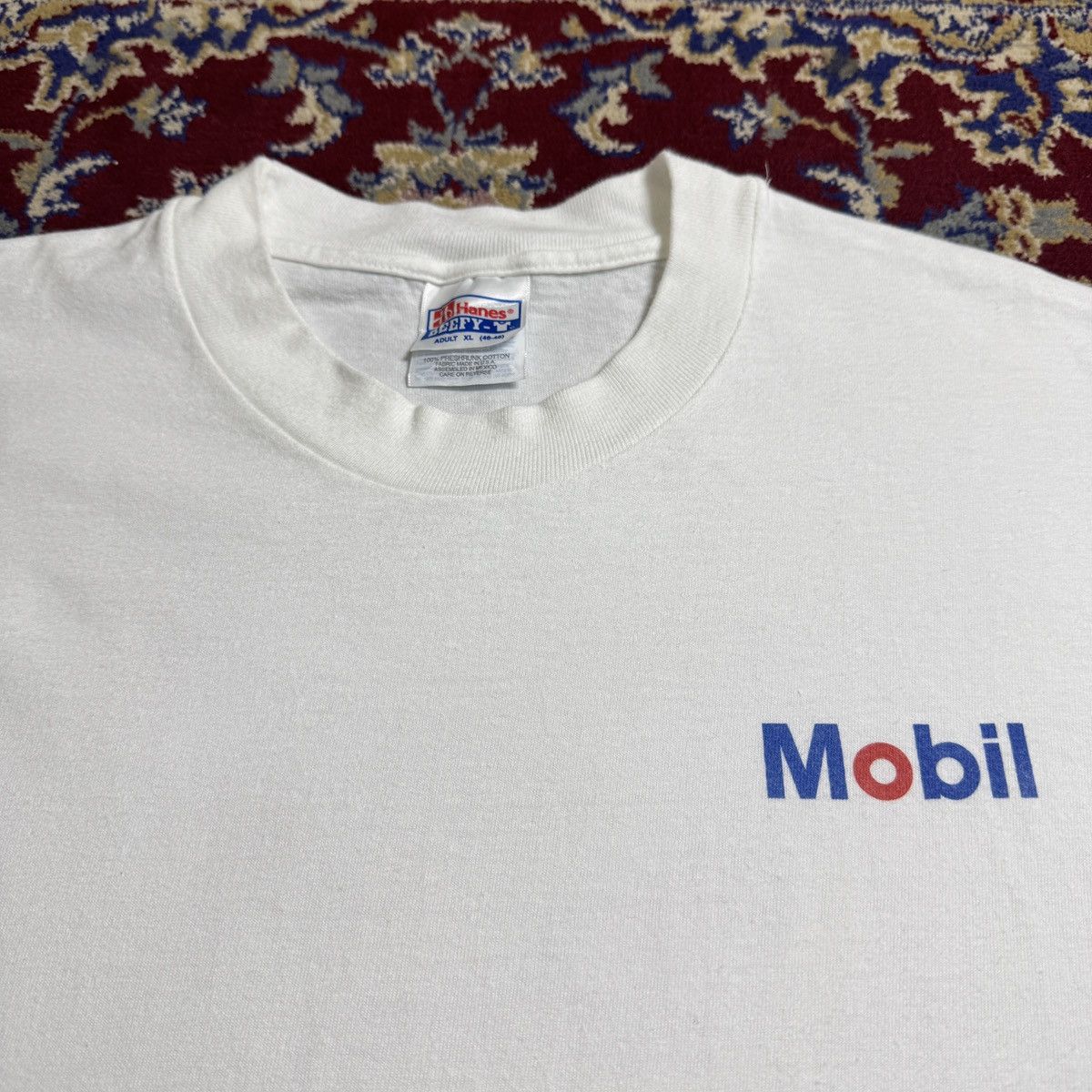 Vintage 90s Vintage Mobil gas oil company tee Motorsport racing y2k Size US XL / EU 56 / 4 - 1 Thumbnail