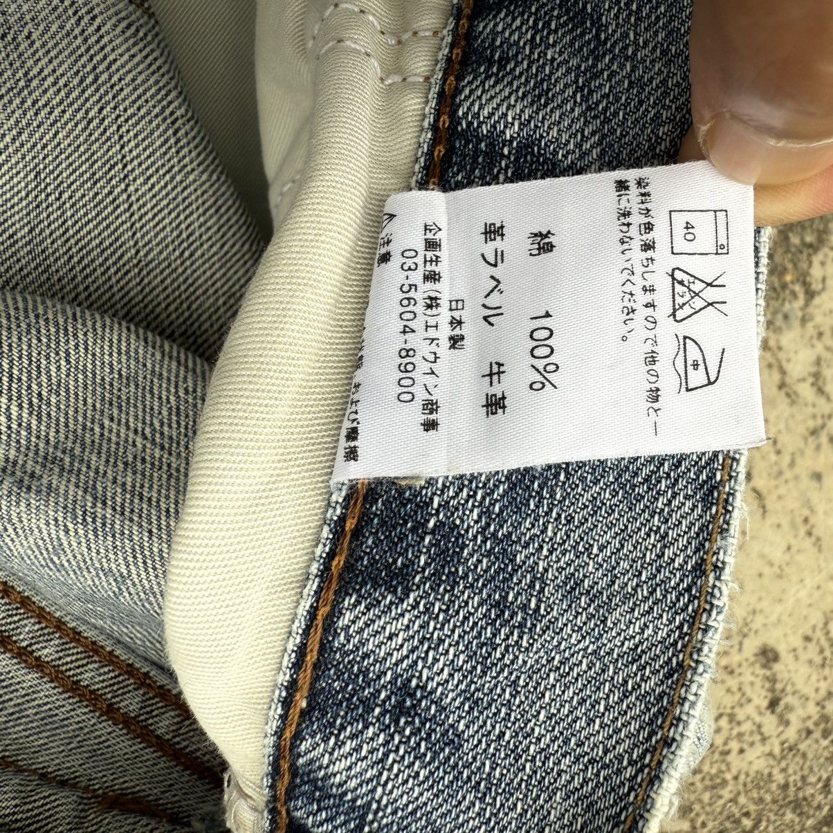 Edwin × Vintage VINTAGE EDWIN FADED RIPPEP JEAN DENIM PANTS Size US 32 / EU 48 - 14 Thumbnail