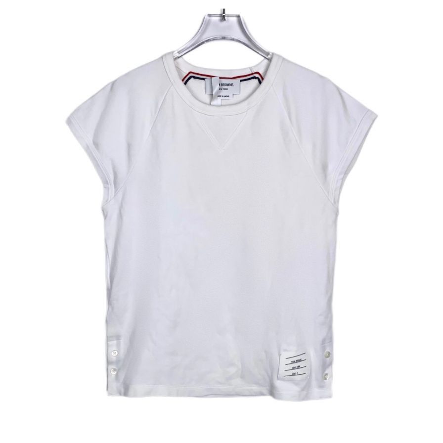 Thom Browne [Thom Browne] Crew Neck Raglan Short-Sleeve T-Shirt White 0 Size XS / US 0-2 / IT 36-38 - 1 Thumbnail