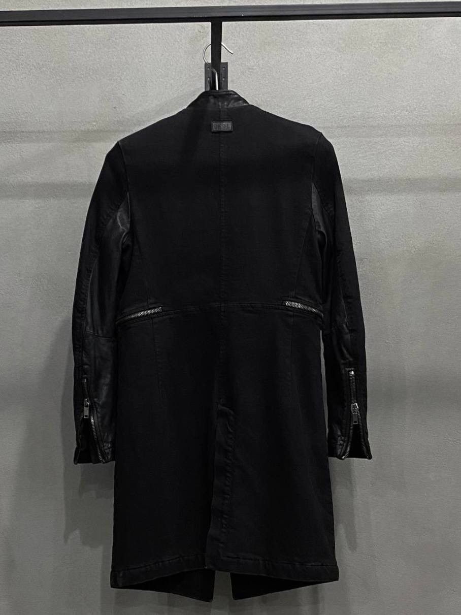 Diesel Diesel Leather & Denim Avangard Coat Size S / US 4 / IT 40 - 4 Thumbnail