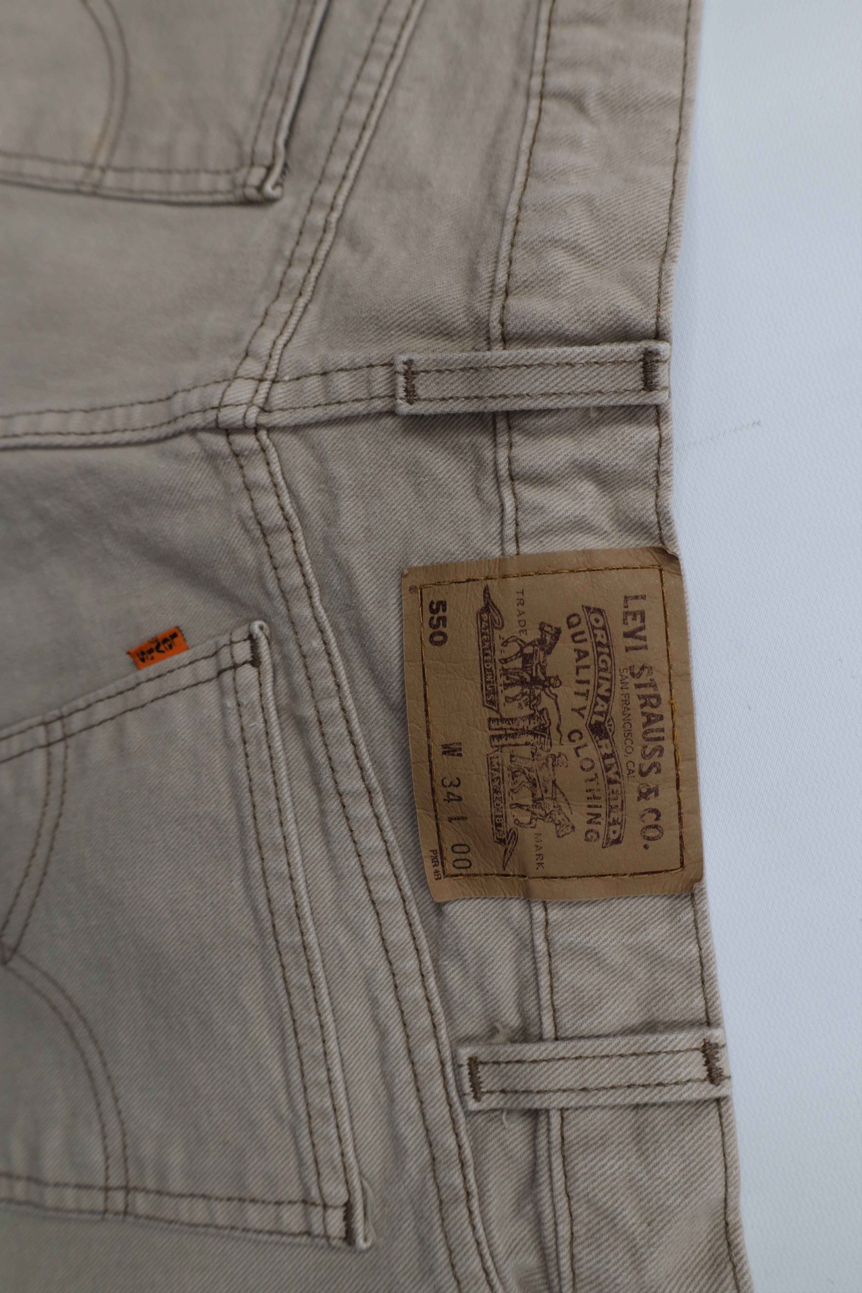 Levi's Vintage 90s Levis 550 Orange Tab Fit Denim Jean Shorts USA Size US 34 / EU 50 - 12 Thumbnail
