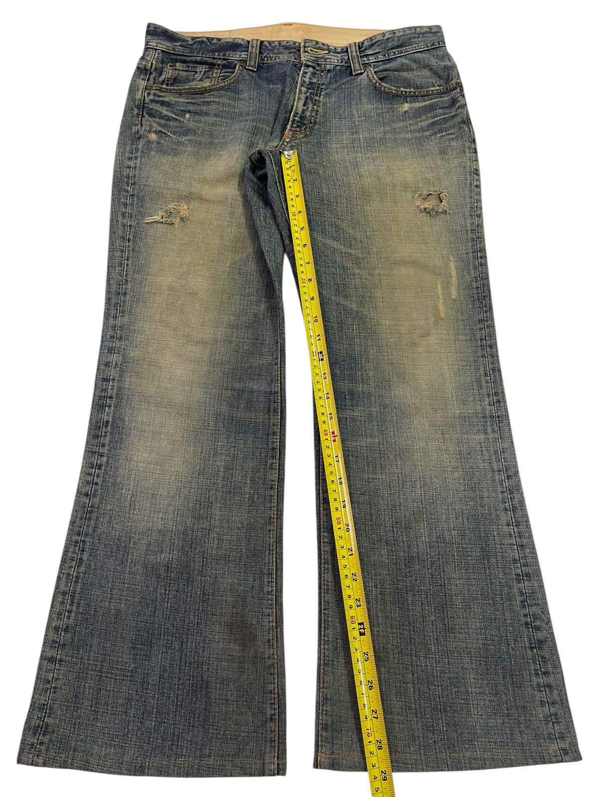 Hysteric Glamour Vintage Japanese Brand Mud Wash Distress Style Baggy Jeans Size US 36 / EU 52 - 13 Thumbnail