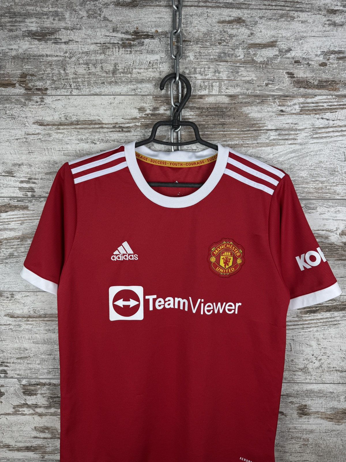 Adidas Mens Vintage Adidas Manchester United Greenwood T-shirt tee Size US S / EU 44-46 / 1 - 4 Thumbnail