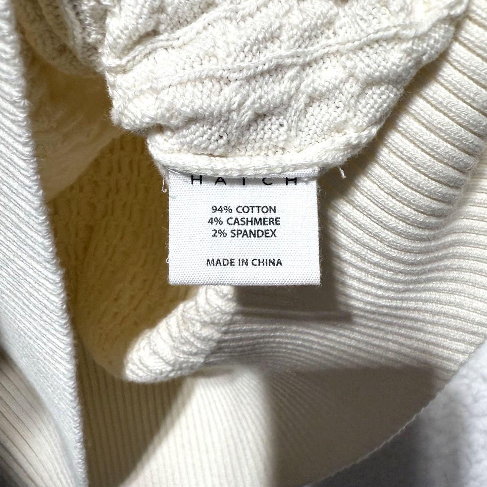 Vintage Hatch Sweater Pullover Knit Ivory S Maternity Womens Cable-Knit V-Neck Long Sleeve All Seasons City Classic Designer Preppy Size S / US 4 / IT 40 - 5 Thumbnail