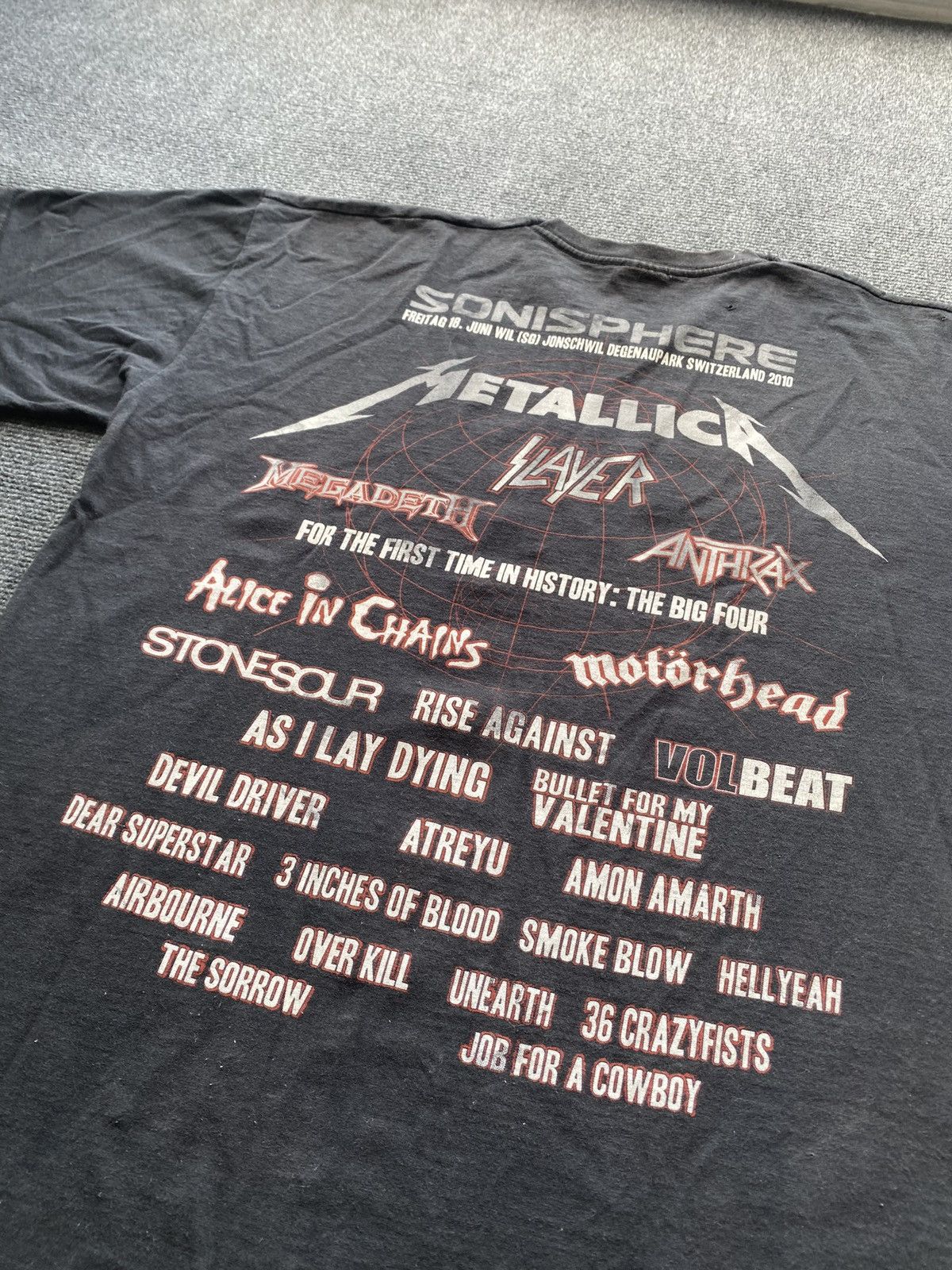 Band Tees 🔥2010 Sonisphere Metallica Megadeth Slayer Tour band tee Size US L / EU 52-54 / 3 - 3 Thumbnail