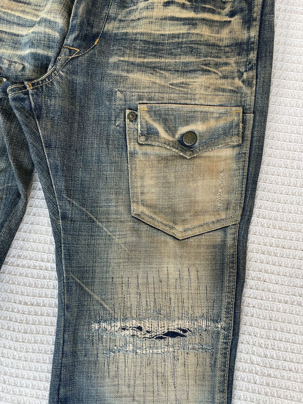 Hysteric Glamour Vintage 90s🔥BARTACK x QUADRO🔥Distressed Carpenter Denim Size US 30 / EU 46 - 10 Thumbnail