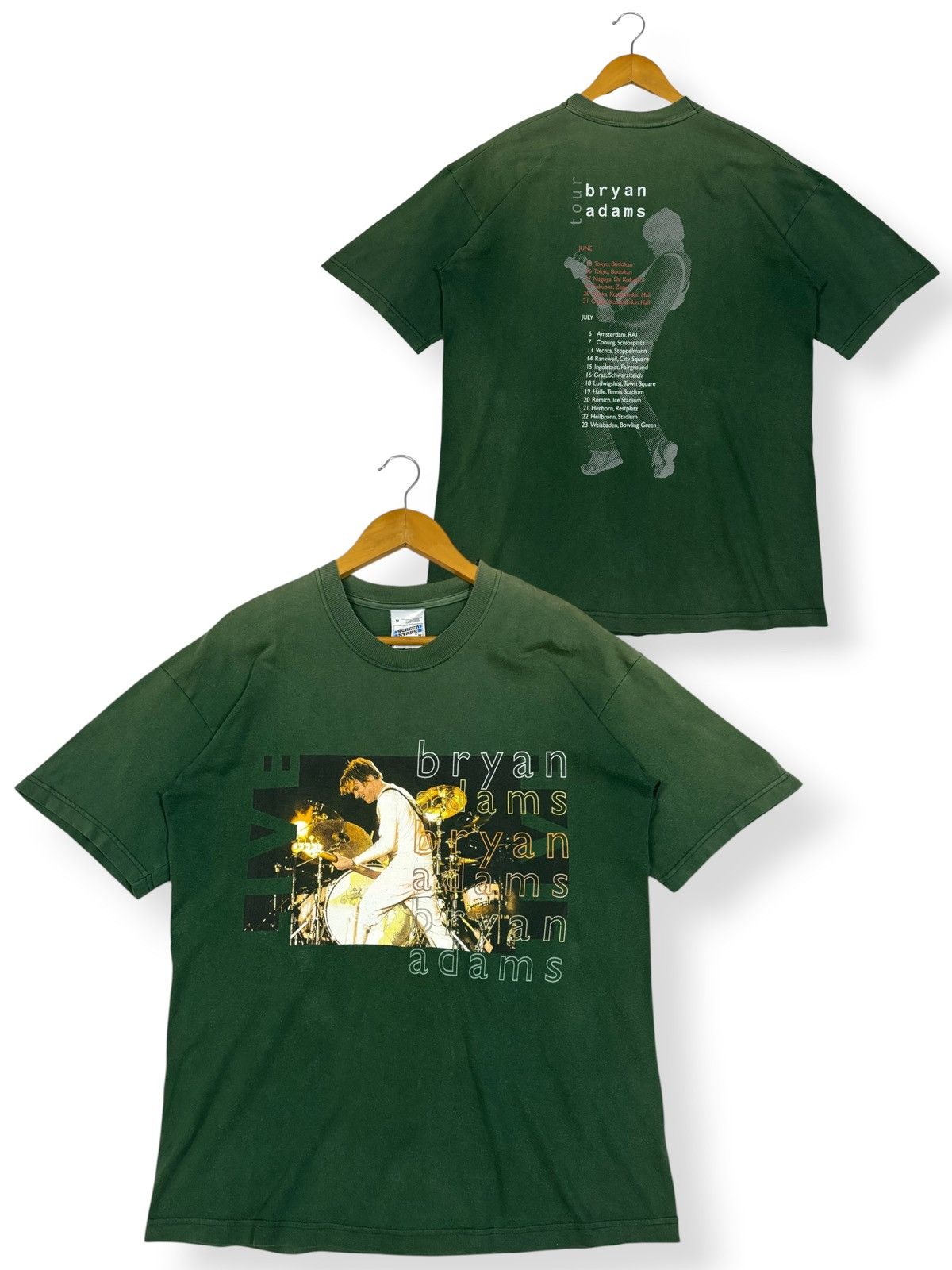 Fruit Of The Loom Vintage 1999 Screen Stars Bryan Adams Tour Faded T-shirt Size US M / EU 48-50 / 2 - 1 Thumbnail
