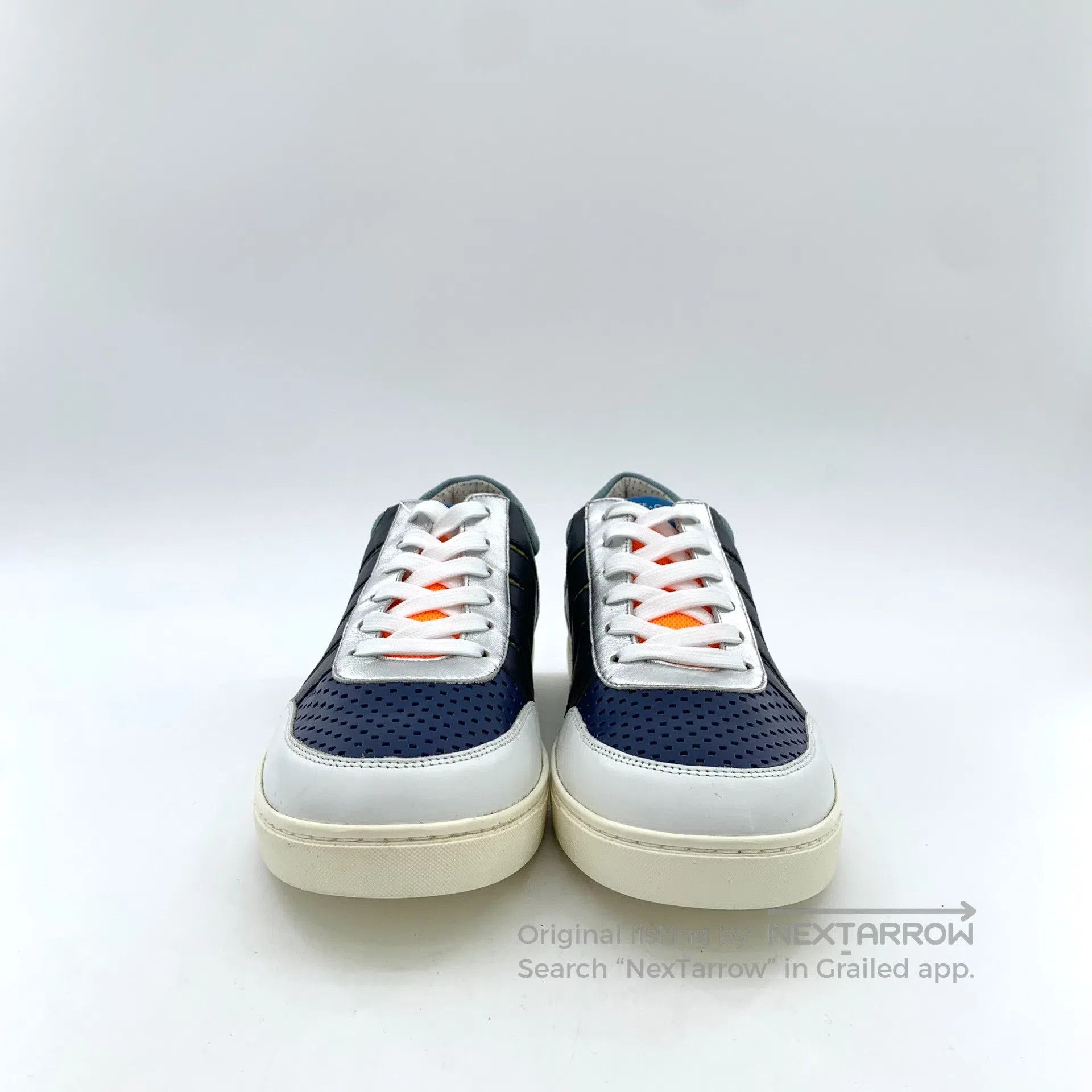 Dolce & Gabbana Dolce Gabbana Navy blue mesh leather lace-up casual flat s Size US 9.5 / EU 42-43 - 3 Thumbnail