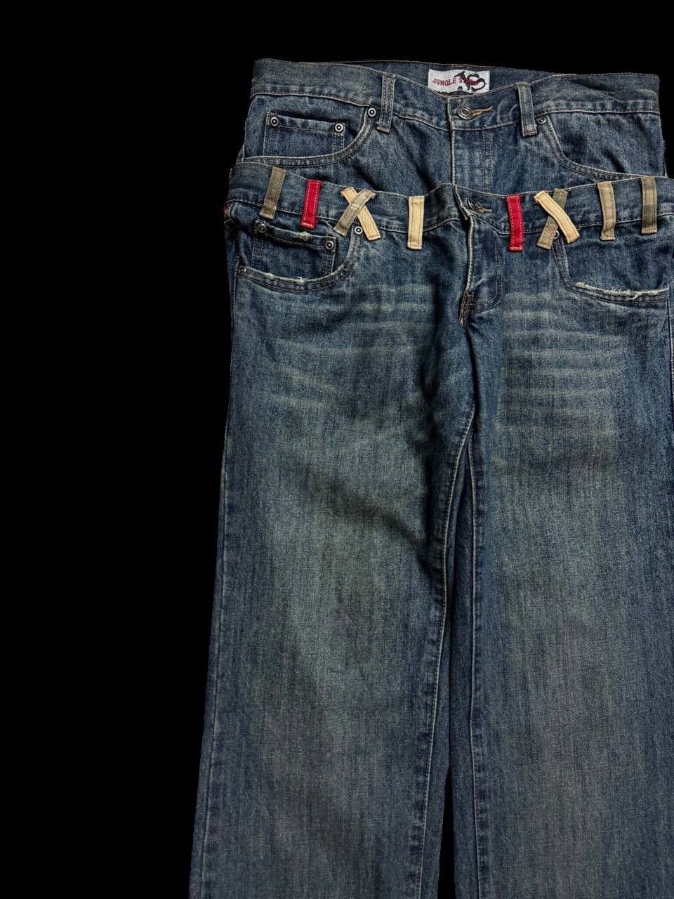 PPFM DOUBLE WAIST 90s Jungle Storm 🇯🇵 Mudwash Distressed Insane Size US 31 - 4 Thumbnail