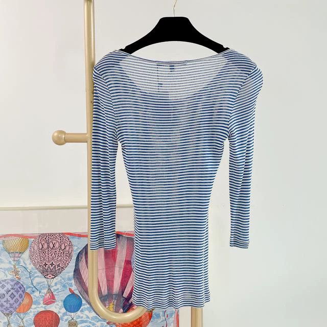 Gucci Gucci Blue striped long sleeves Size XS / US 0-2 / IT 36-38 - 2 Thumbnail