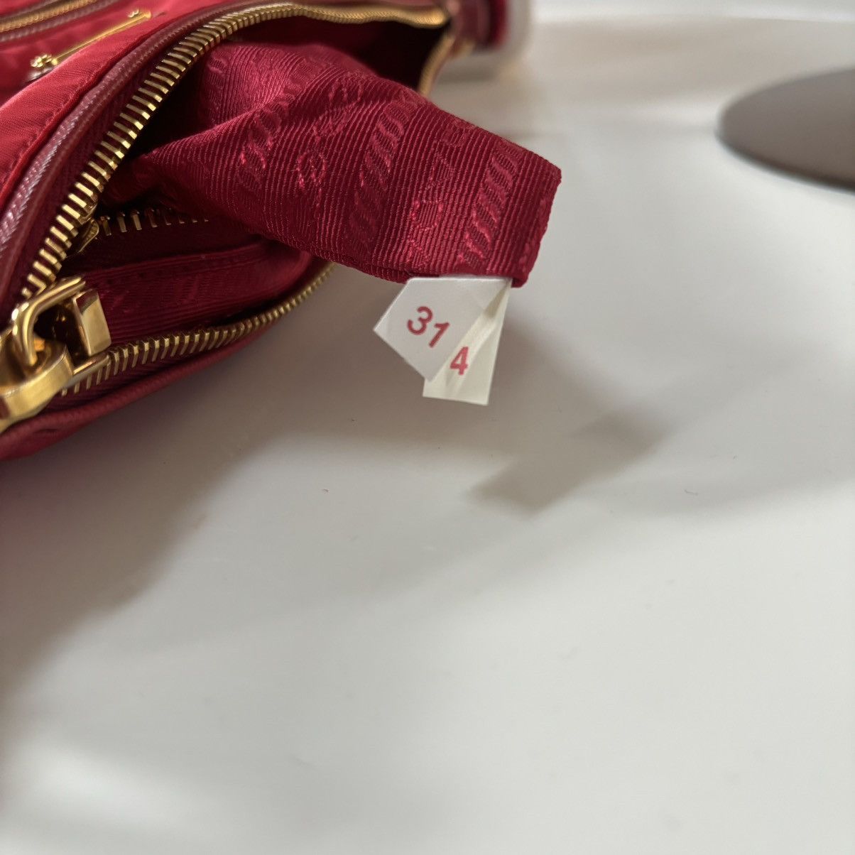 Prada Prada Red/Gold Nylon Crossbody Bag Size ONE SIZE - 12 Thumbnail