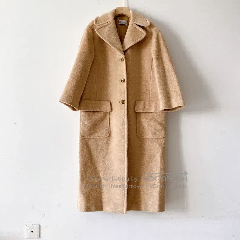 Valentino Valentino khaki wool coat Size S / US 4 / IT 40 - 1 Thumbnail