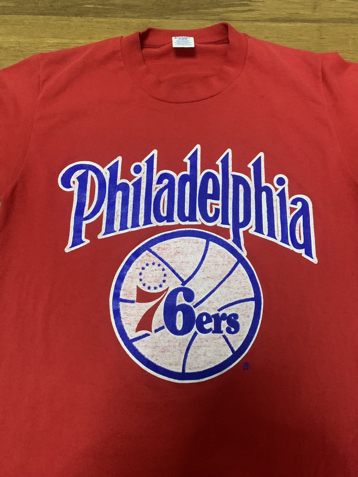 Jerzees × Vintage Vintage Philadelphia 76ers Single Stitch Tee Size US S / EU 44-46 / 1 - 2 Thumbnail