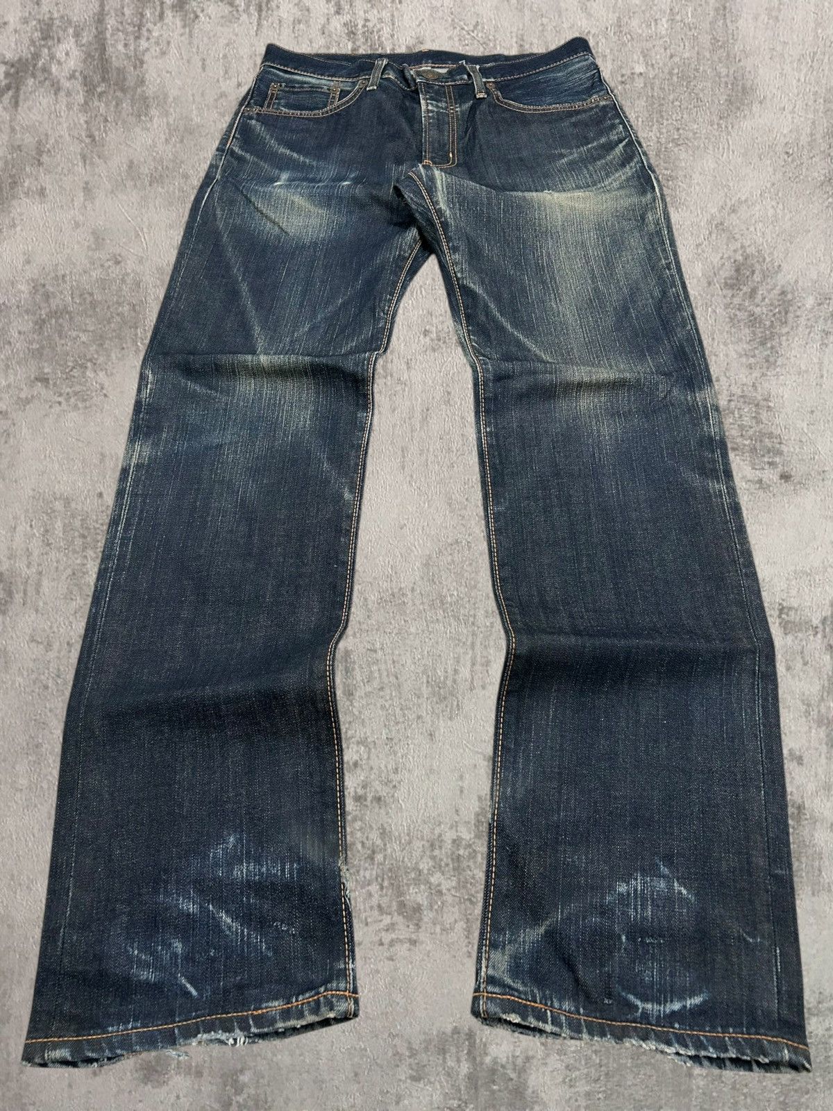 Edwin × Hysteric Glamour × Japanese Brand Edwin Japan 503 Regular Creased Line Whiskers Washed Size US 34 / EU 50 - 1 Thumbnail