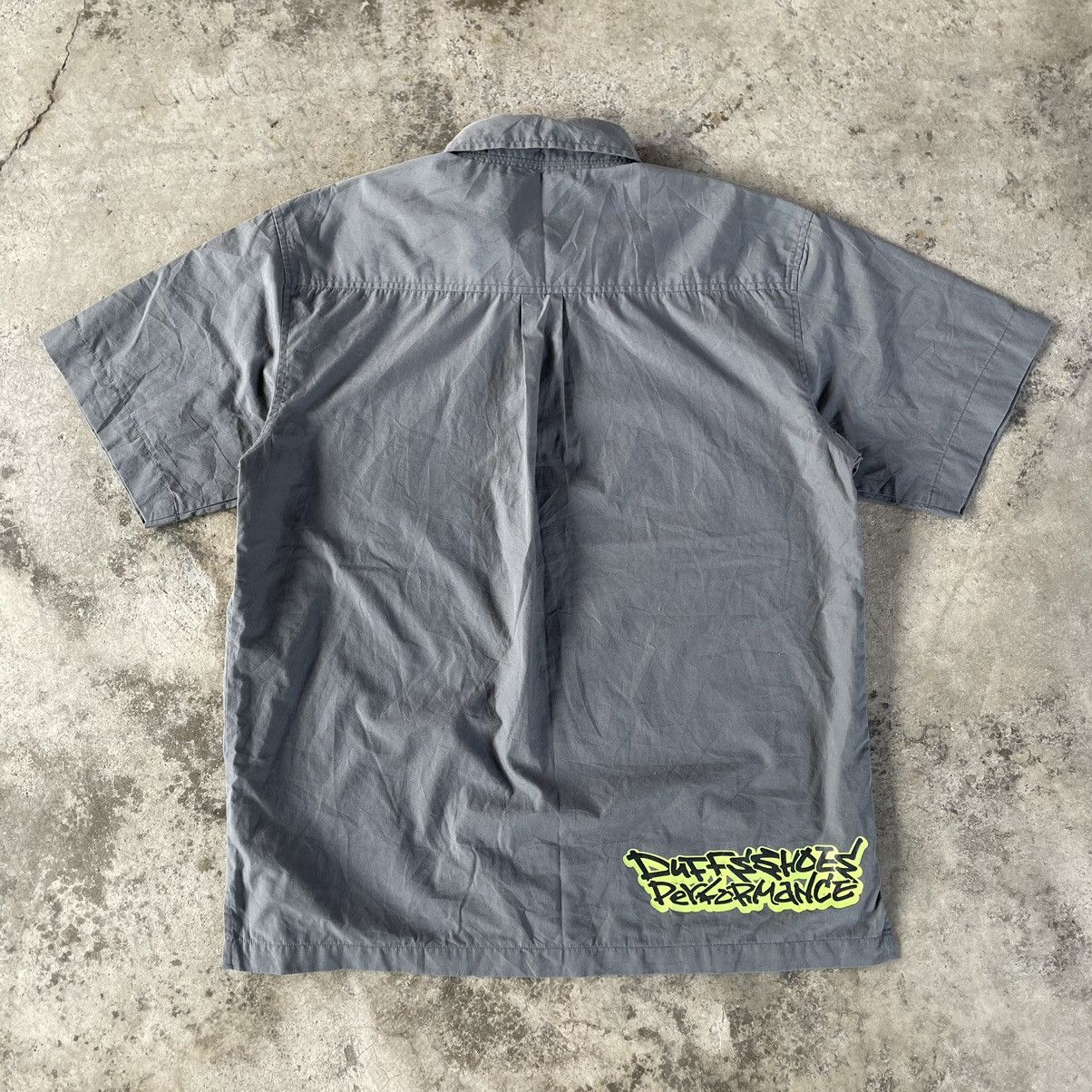 Welcome Skateboards 🔥🔥Duff Shoes Skatedboard Splash Word Workers Buttons Shirts Size US L / EU 52-54 / 3 - 5 Thumbnail