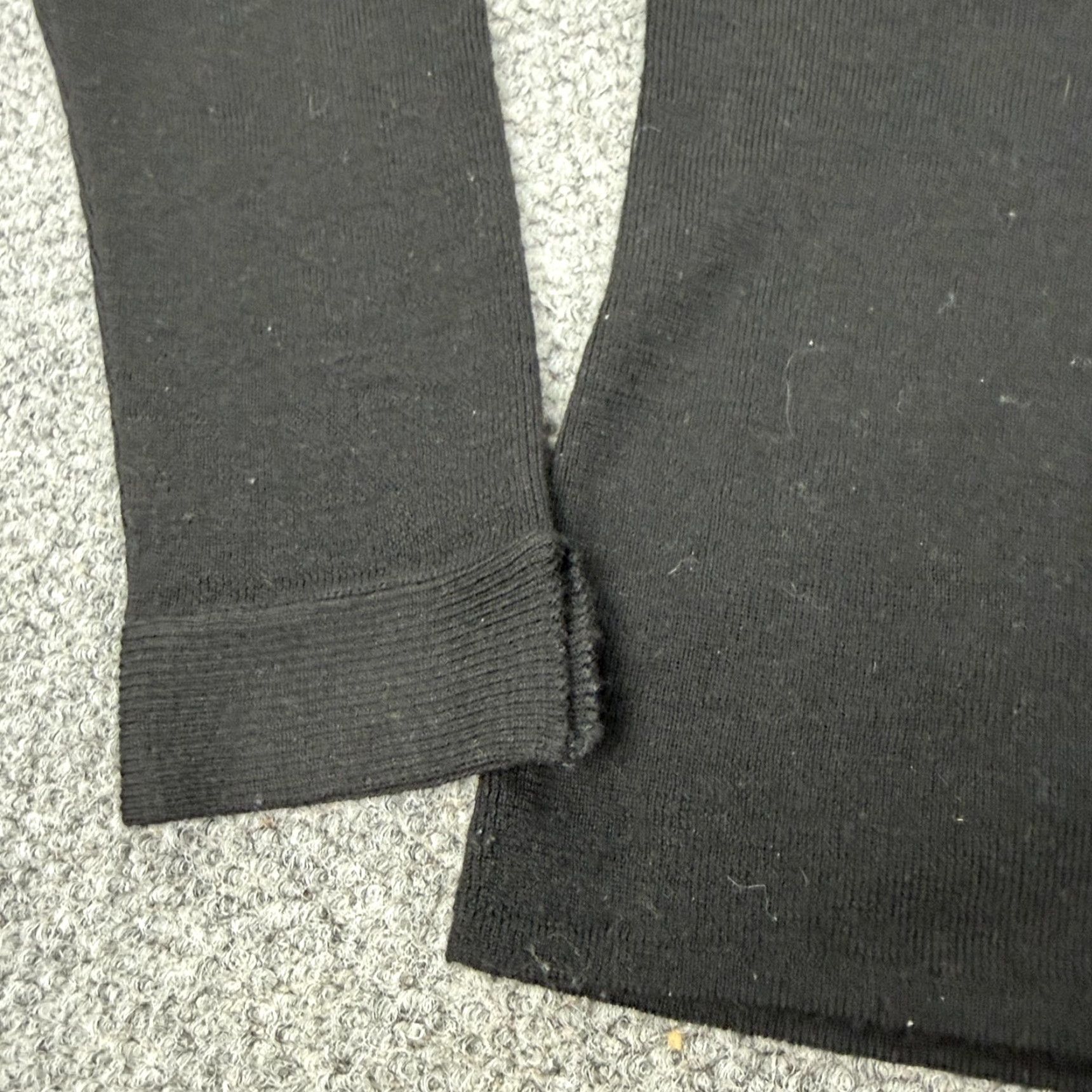 Vintage Marisa Luna Sweater Womens Large Black 100% Merino Wool V Neck Long Sleeve Knit Pullover Size L / US 10 / IT 46 - 5 Thumbnail