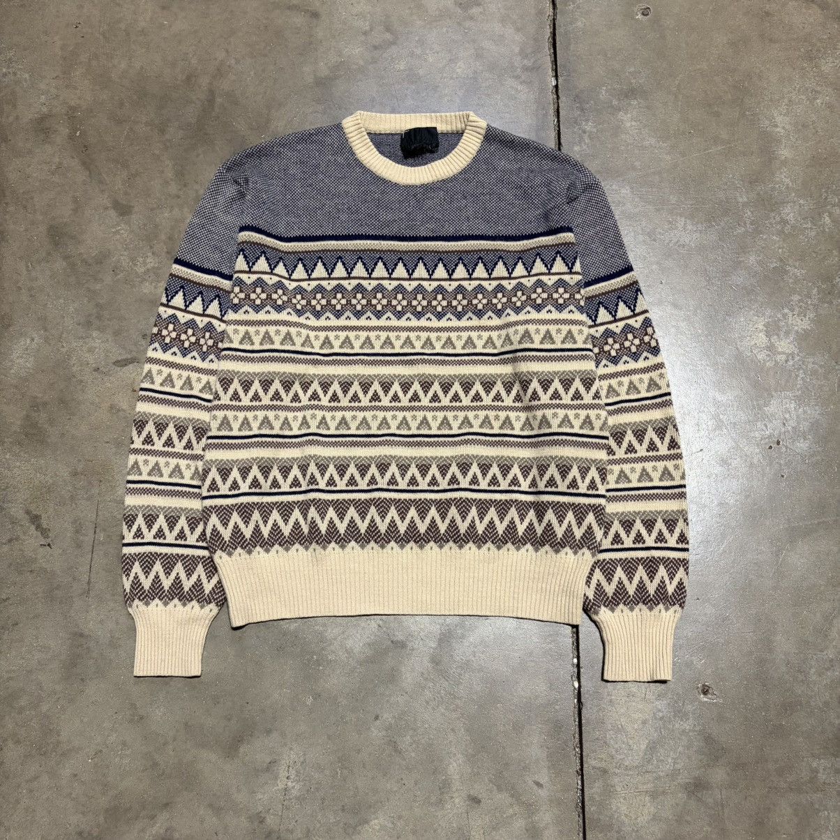 Vintage Vintage Fair Isle Striped Sweater Geometric Gary Reed 80s Size US L / EU 52-54 / 3 - 1 Thumbnail
