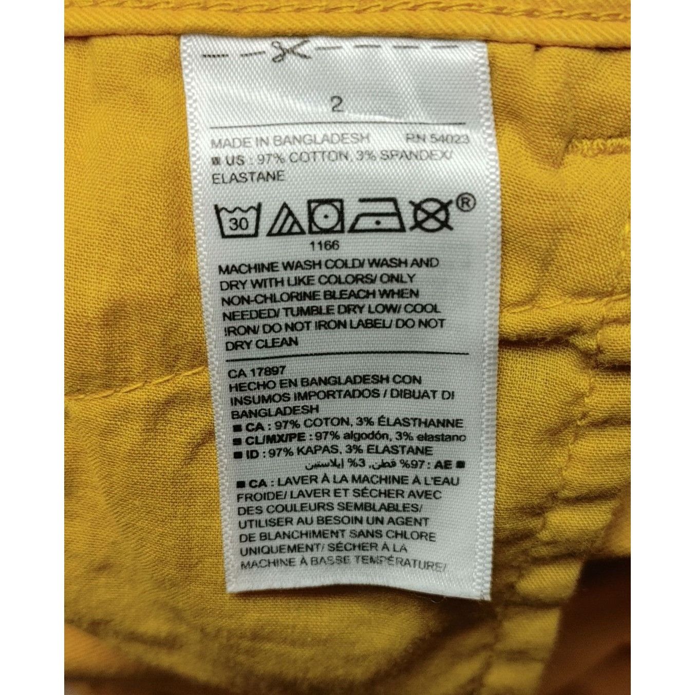 Old Navy Old Navy Women's Yellow Pixie Straight Leg Jeans 2 Size 26" / US 2 / IT 38 - 3 Thumbnail