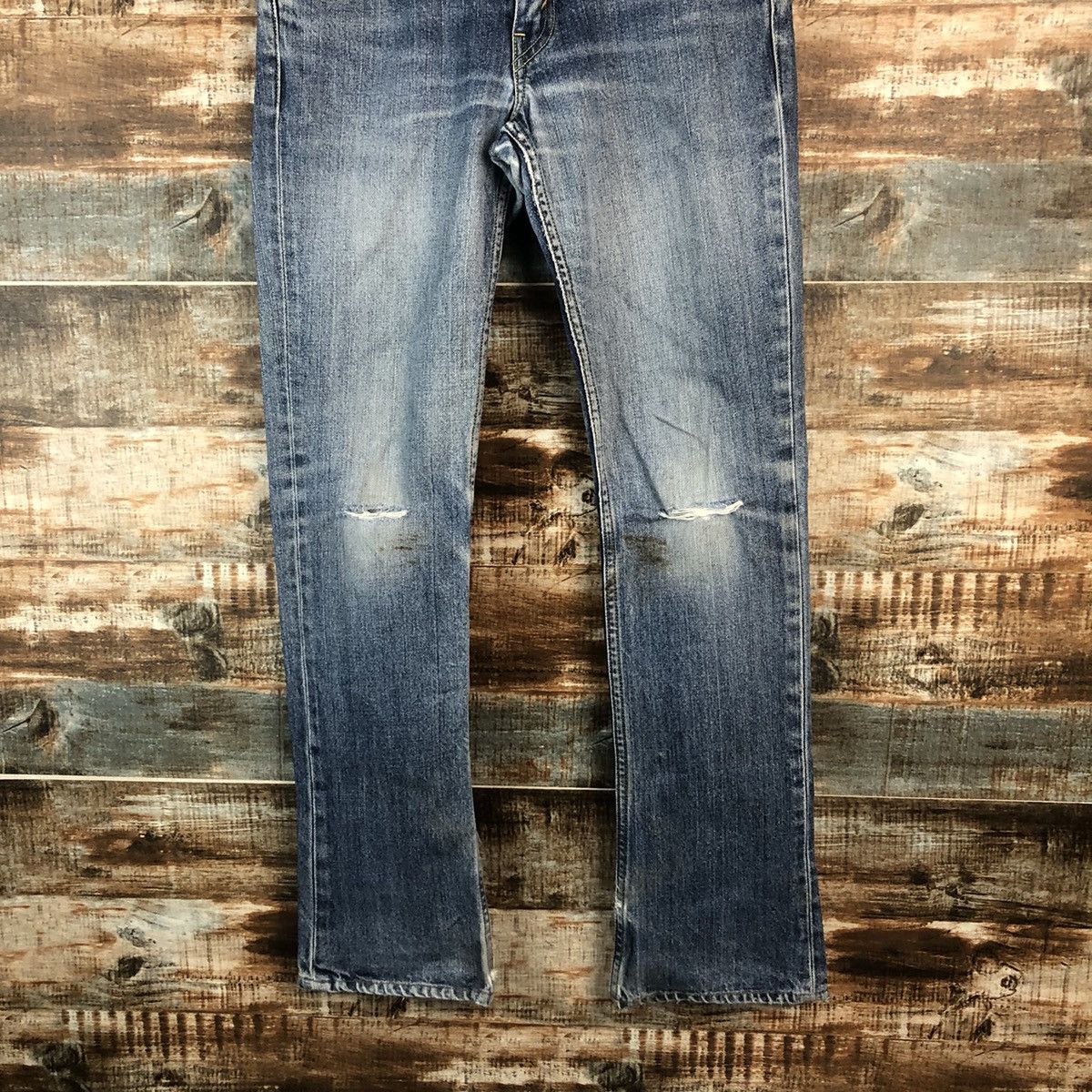 Levi's Levis Blue Distressed Denim Pants #A2076 Size US 29 - 3 Thumbnail