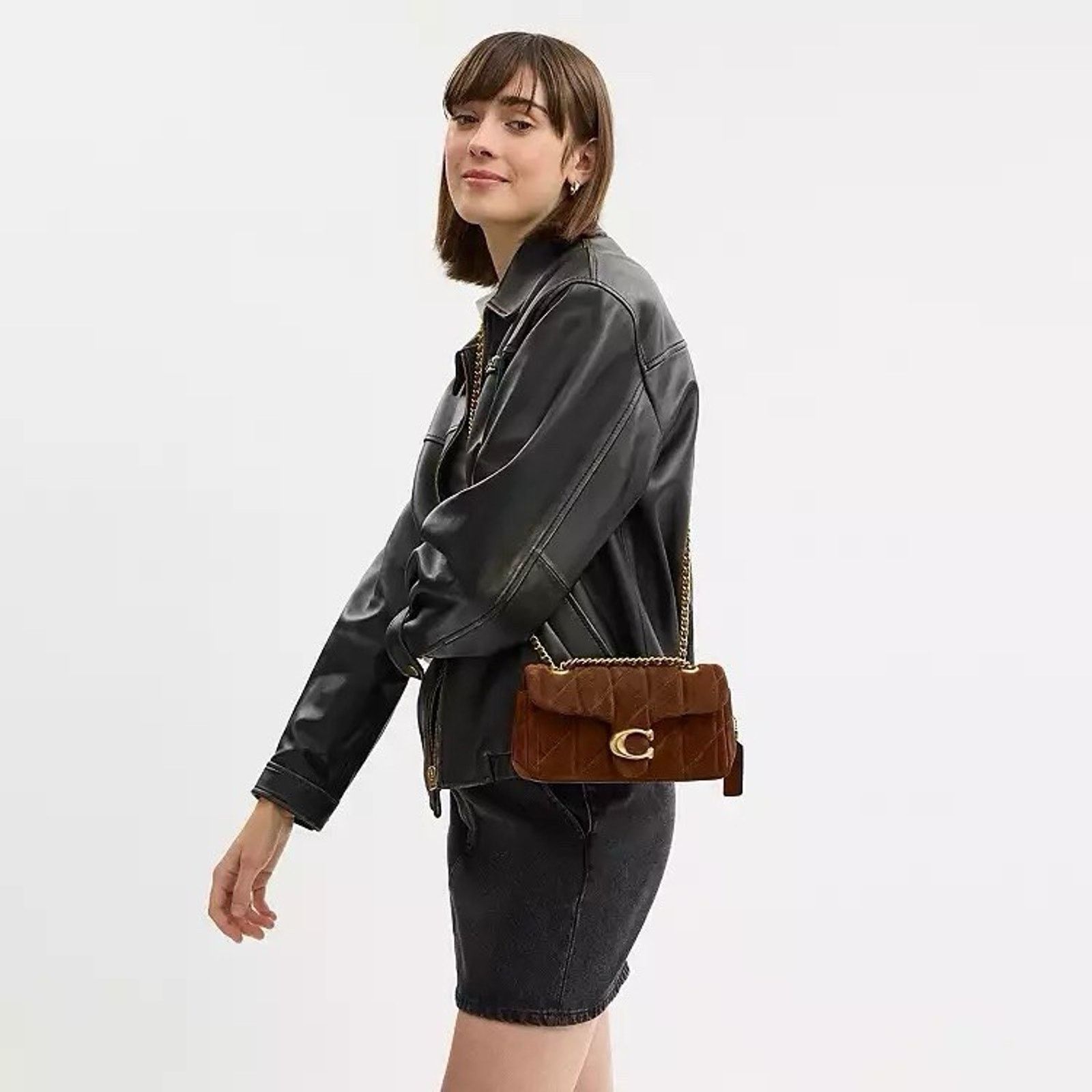 Coach NWT Coach Tabby Shoulder Bag 20 Quilting Suede CCK48 BROWN Size ONE SIZE - 8 Thumbnail