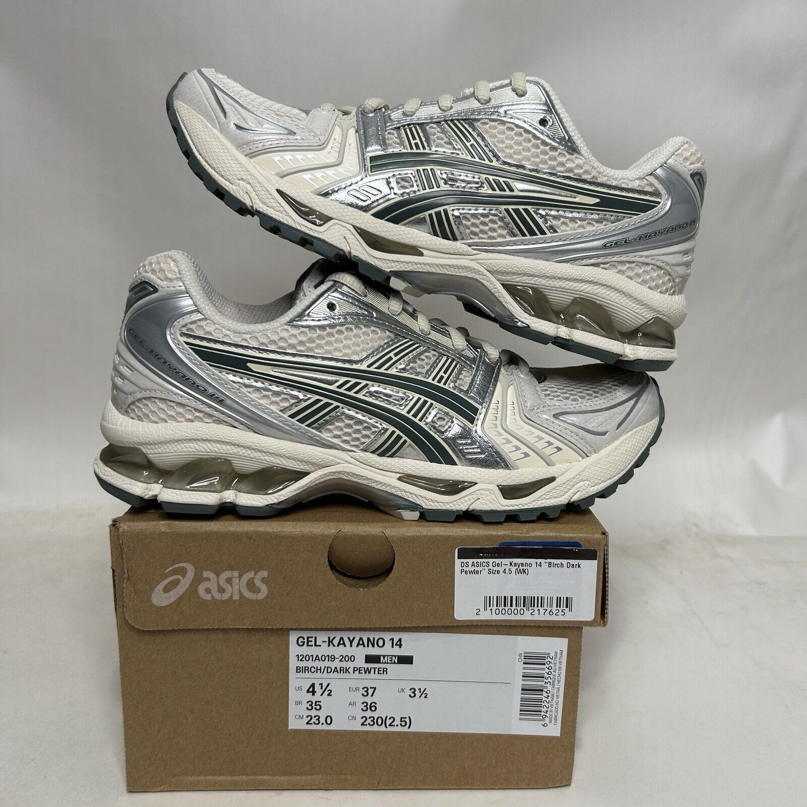 Asics ASICS Gel Kayano 14 “Birch Dark Pewter” 2024 Size US 6 / IT 36 - 1 Thumbnail