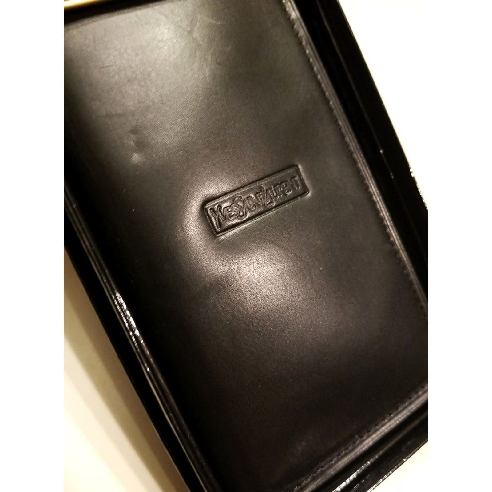Yves Saint Laurent VINTAGE YSL Pocket Secretary Black Leather Unisex Nwt Size ONE SIZE - 2 Thumbnail