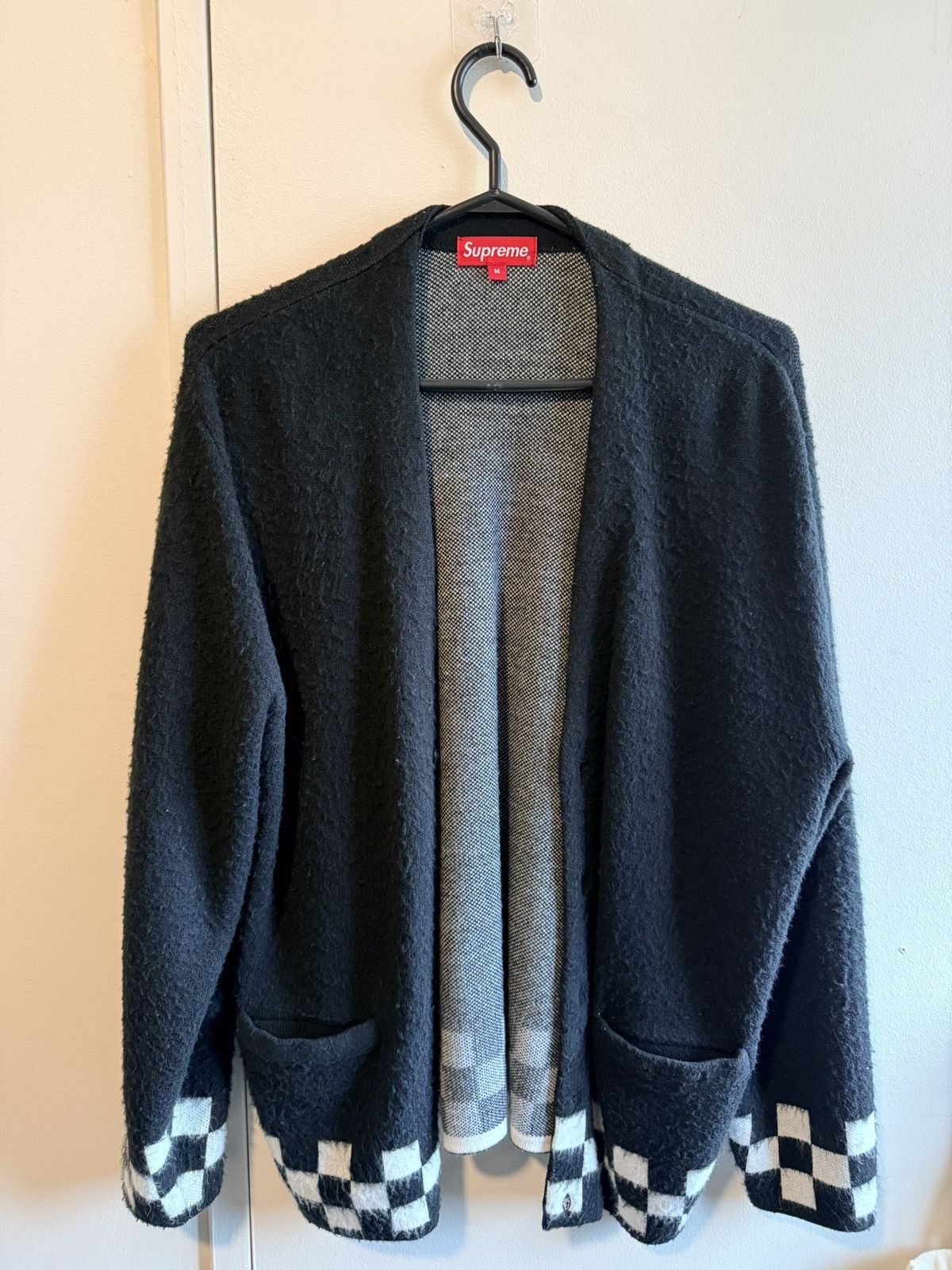 Supreme Supreme Brushed Checkerboard Cardigan Size US M / EU 48-50 / 2 - 2 Thumbnail