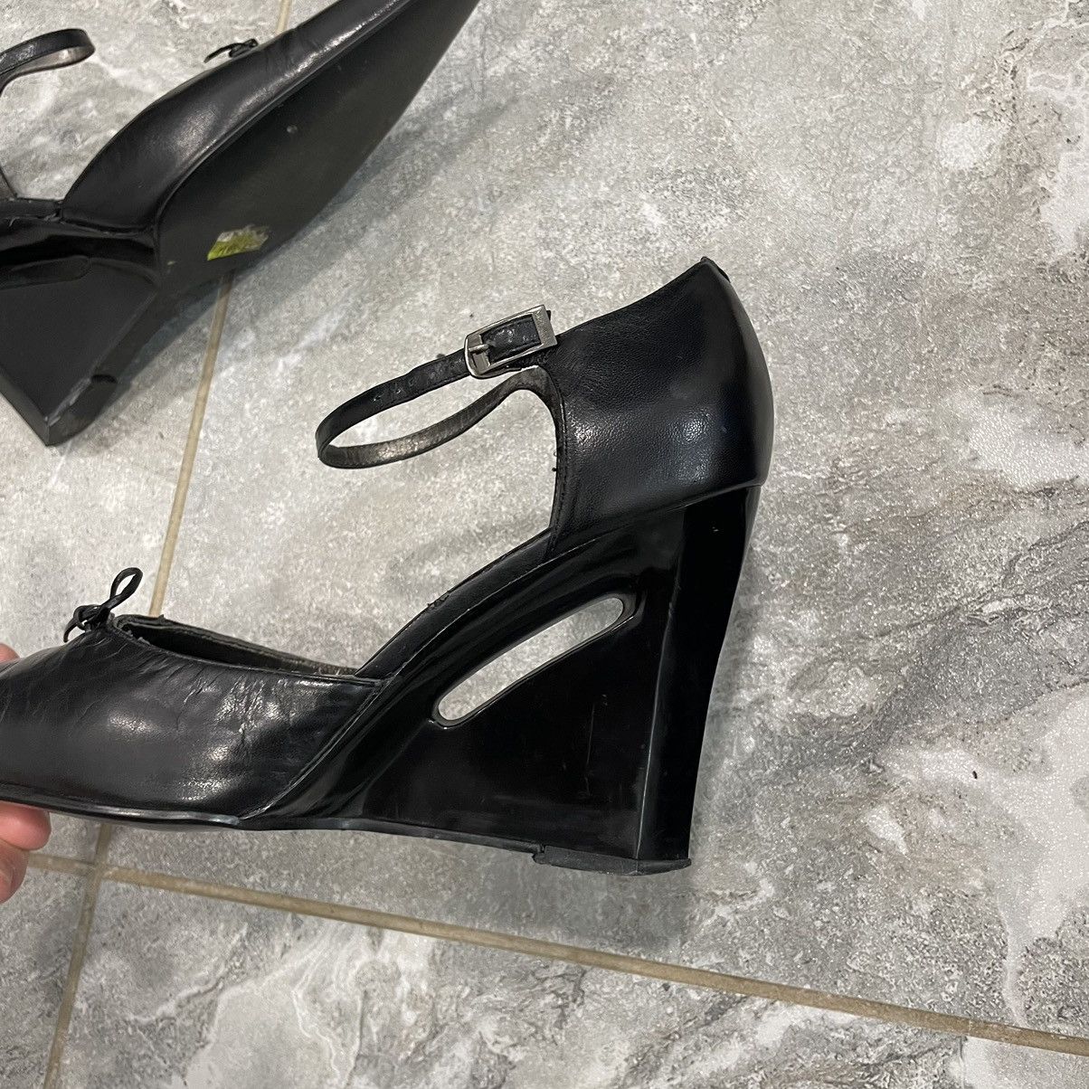 Japanese Brand × Vintage 40 cyber black Vintage vampire Spikes High Heels goth rock Size US 10 / IT 40 - 2 Thumbnail