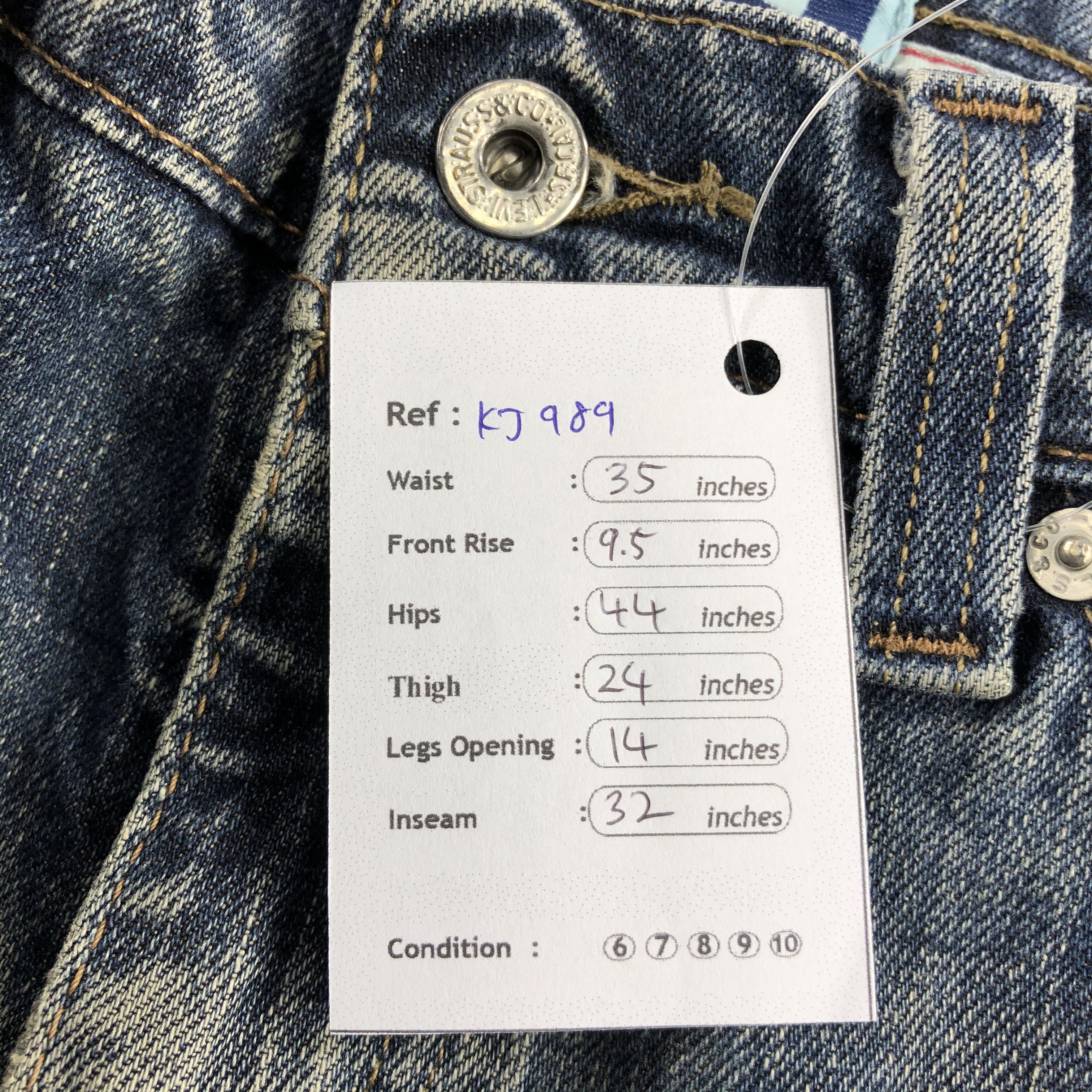 Levi's Vintage Levis 511 Jeans Distress Denim KJ989 Size US 34 / EU 50 - 15 Thumbnail
