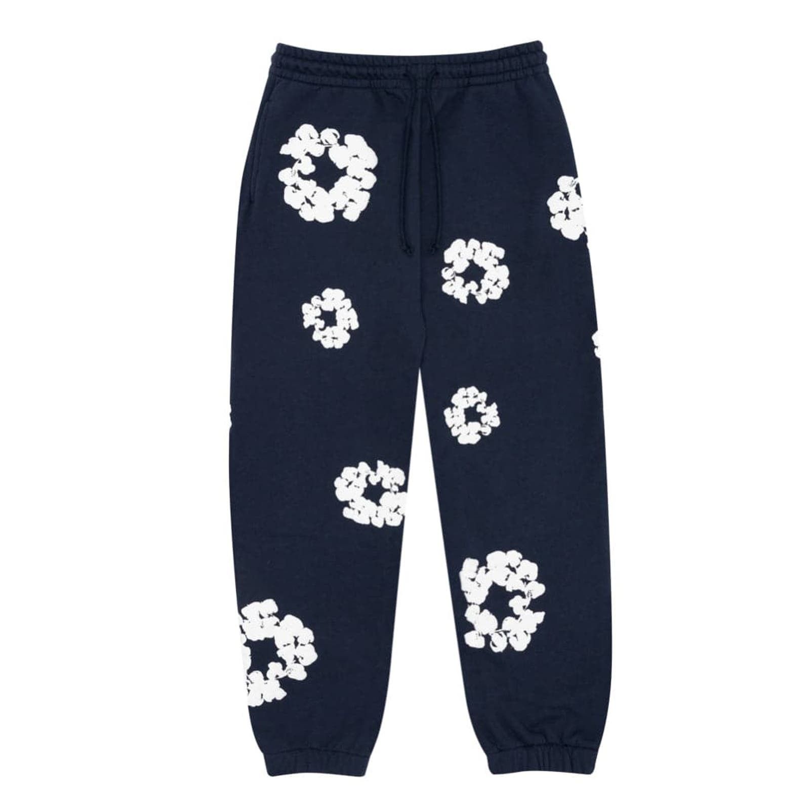 image of Denim Tears The Cotton Wreath Sweatpants Navy, Men's (Size 34)