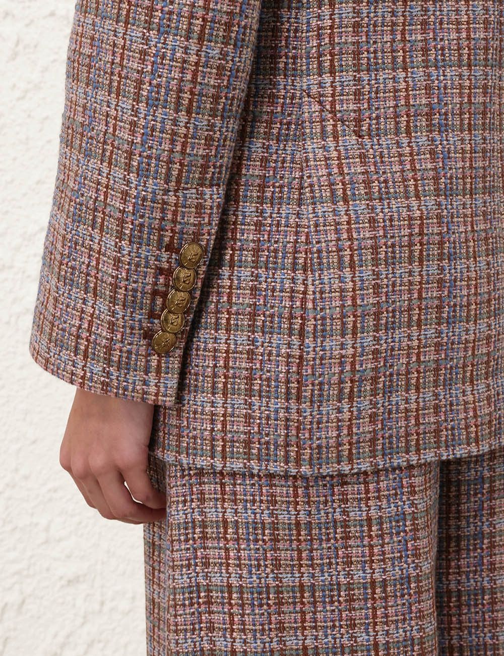Zimmermann oc11z0825 Illustration Tweed Jacket in Multicolor Size L / US 10 / IT 46 - 5 Thumbnail