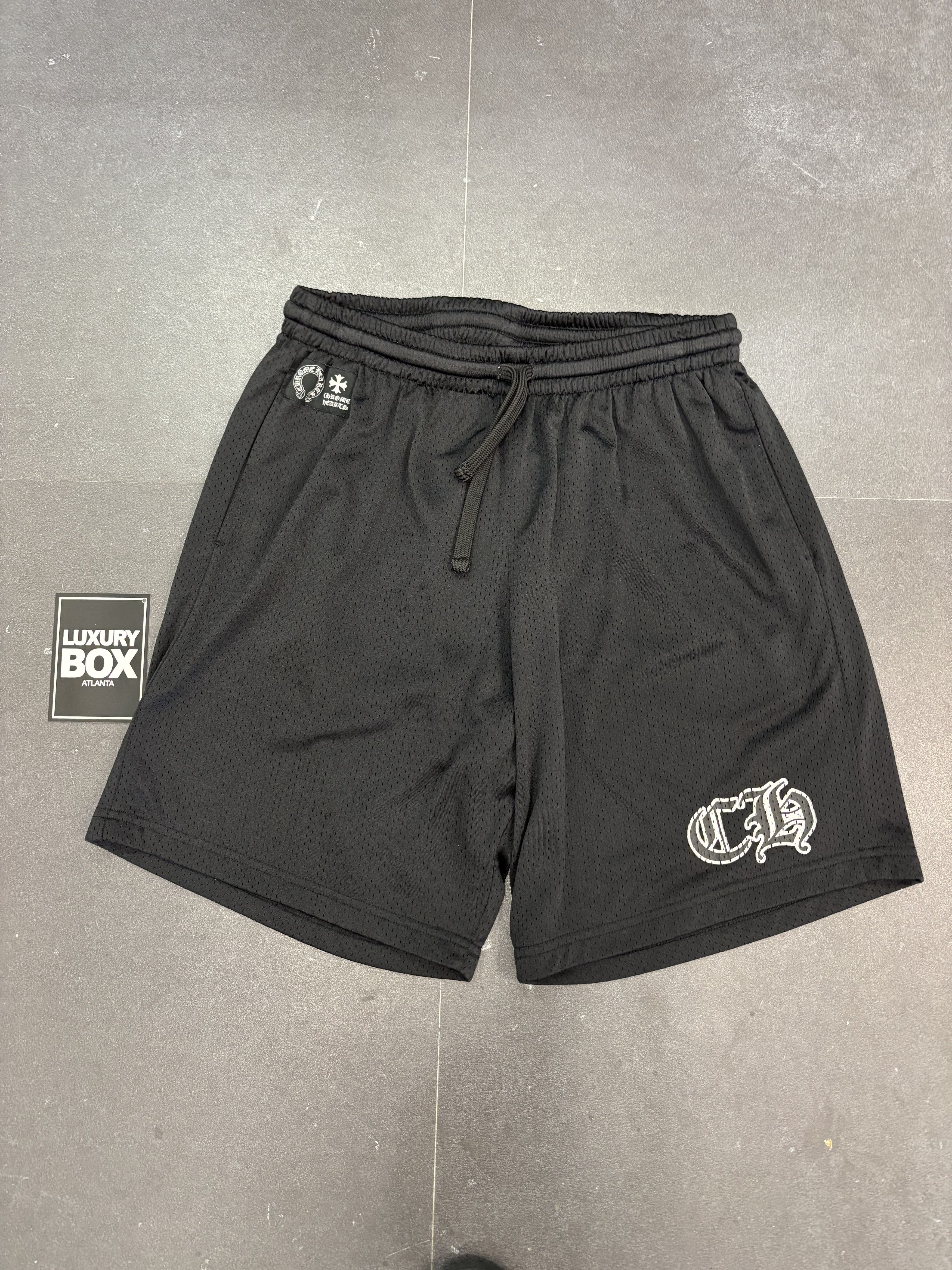Chrome Hearts CHROME HEARTS BLACK MESH VARSITY SHORTS | Grailed