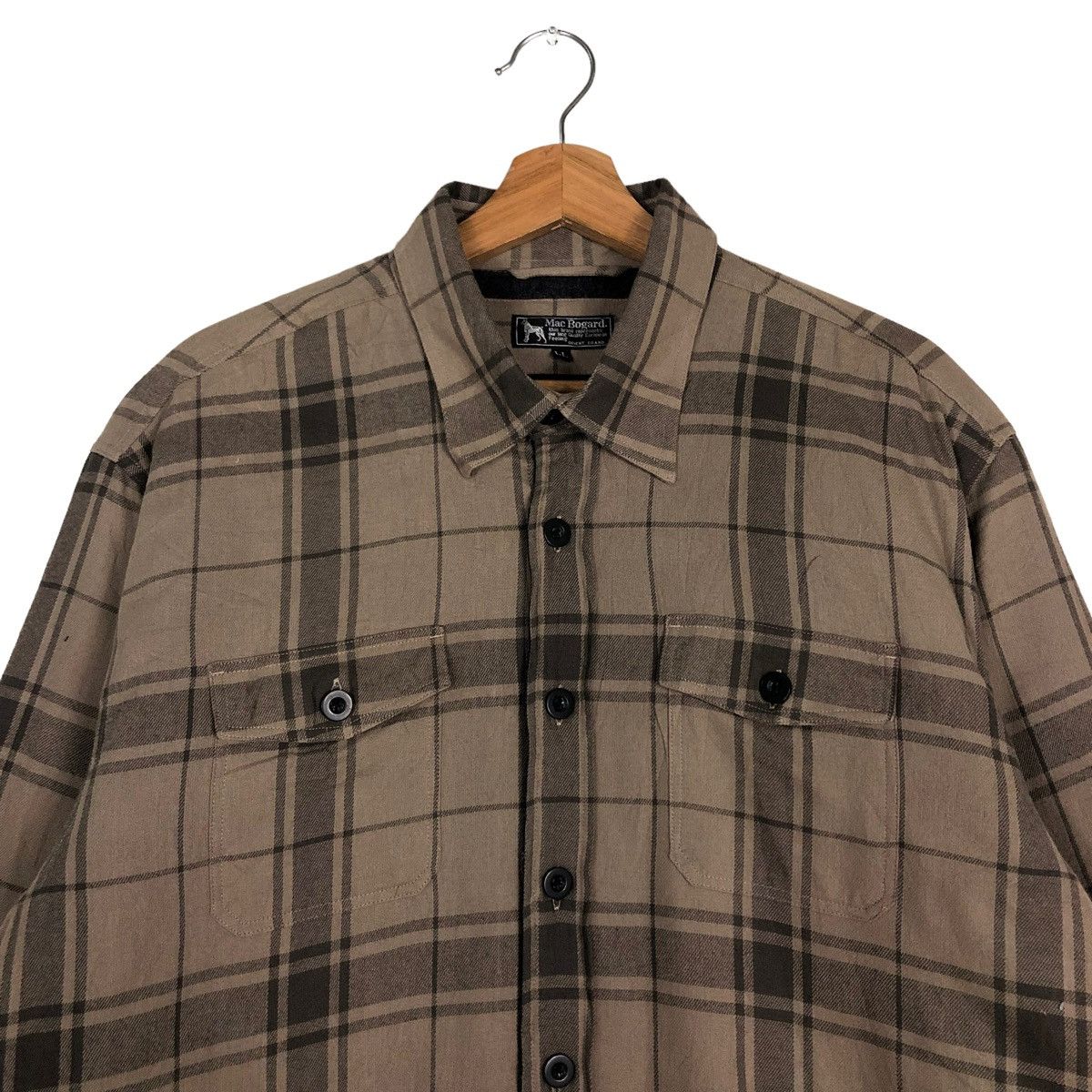 Flannel 🔥VINTAGE FLANNEL SHIRT JACKET WORK MAC BOGARD TARTAN DESIGN Size US L / EU 52-54 / 3 - 3 Thumbnail