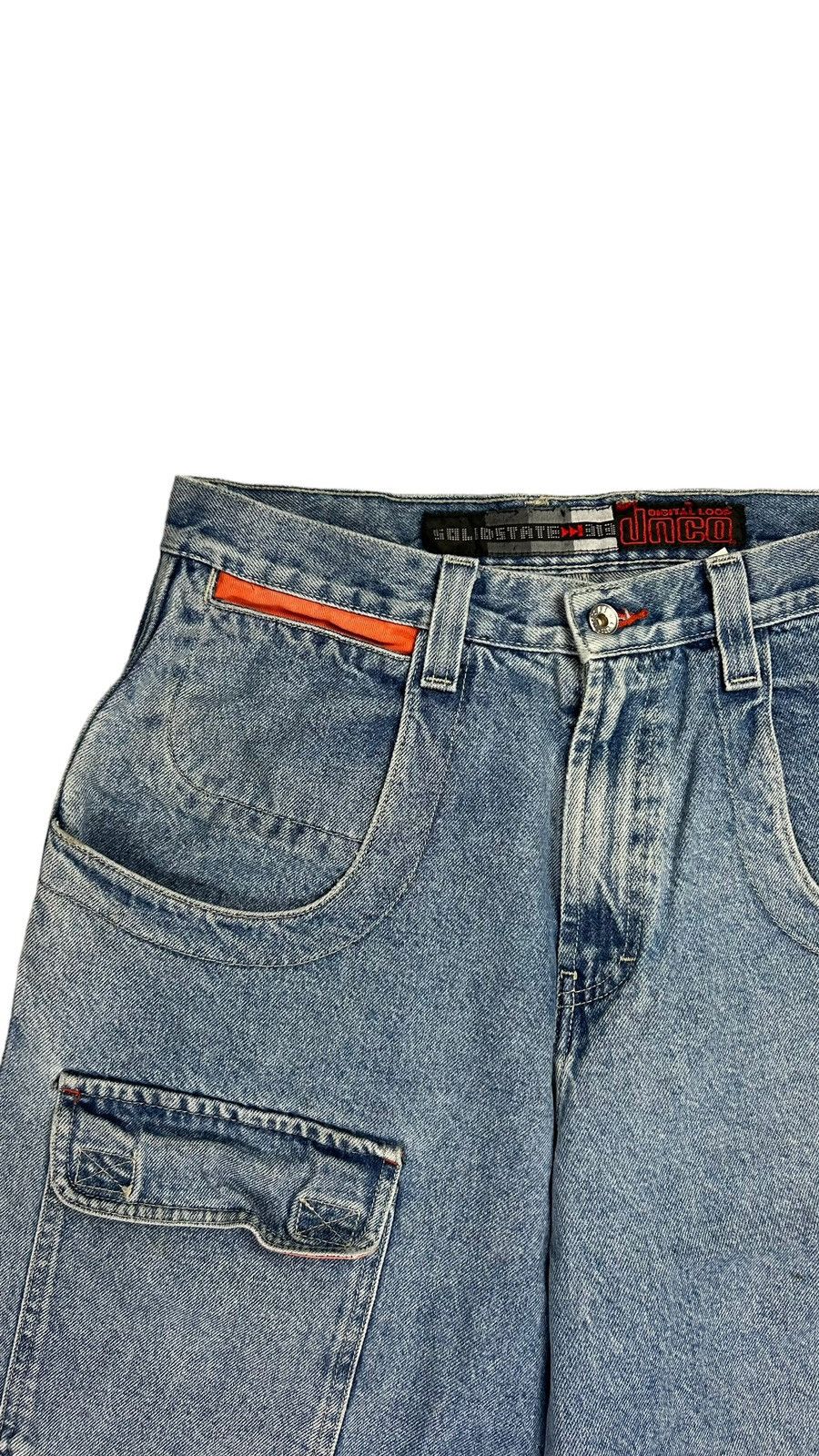 JNCO × Vintage Super Rare Y2K JNCO Solid State 313 CD Baggy Cargo Jeans Size US 33 - 8 Thumbnail