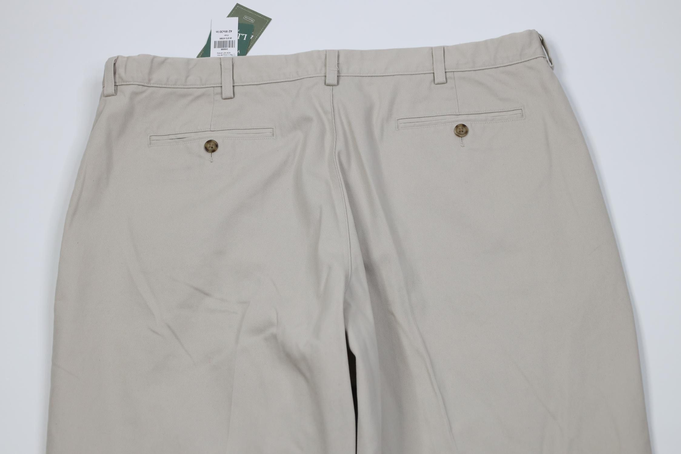 L.L. Bean Deadstock Vintage 90s Y2K LL Bean Wide Leg Chino Pants Beige Size US 42 / EU 58 - 11 Thumbnail