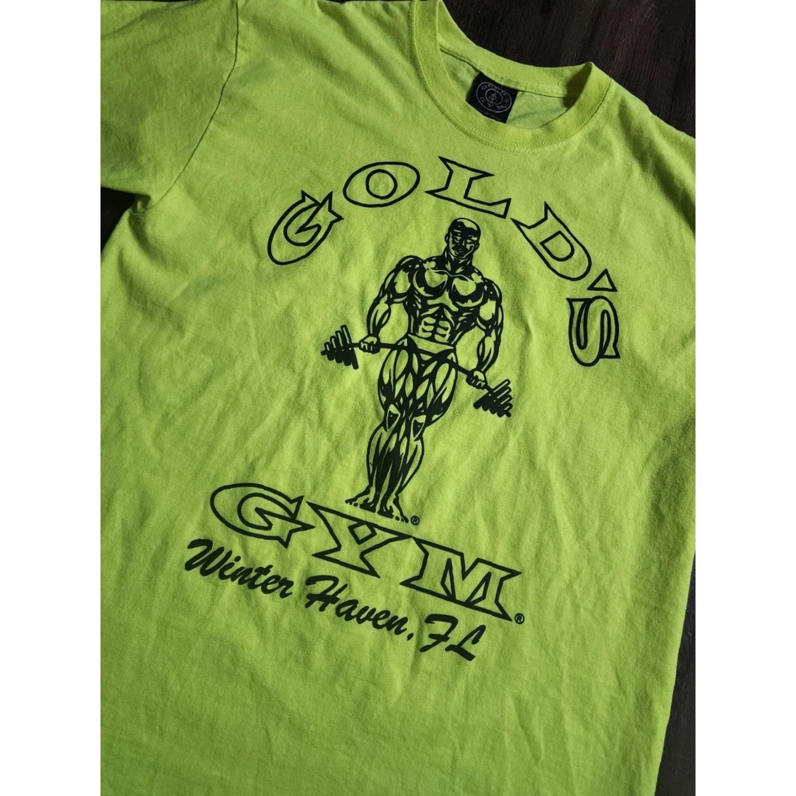 Vintage VINTAGE Gold's Gym T Shirt Mens L Yellow 90s Bodybuilder Logo Crew Neck Short Sleeve Cotton USA Size US L / EU 52-54 / 3 - 2 Thumbnail