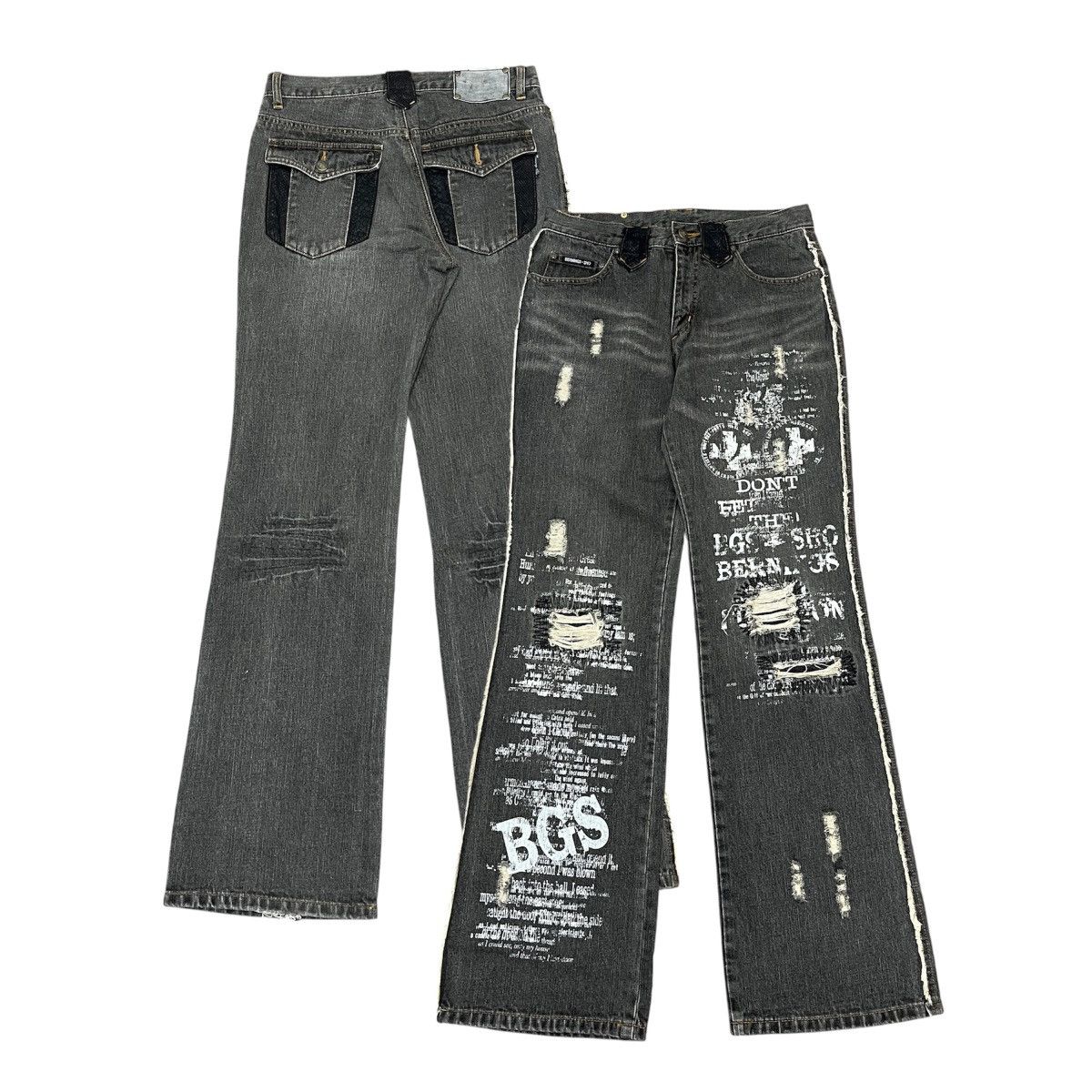 14th Addiction Bernings Sho - Phython Hybrid Flare Jeans Lgb Style Size US 27 - 1 Thumbnail