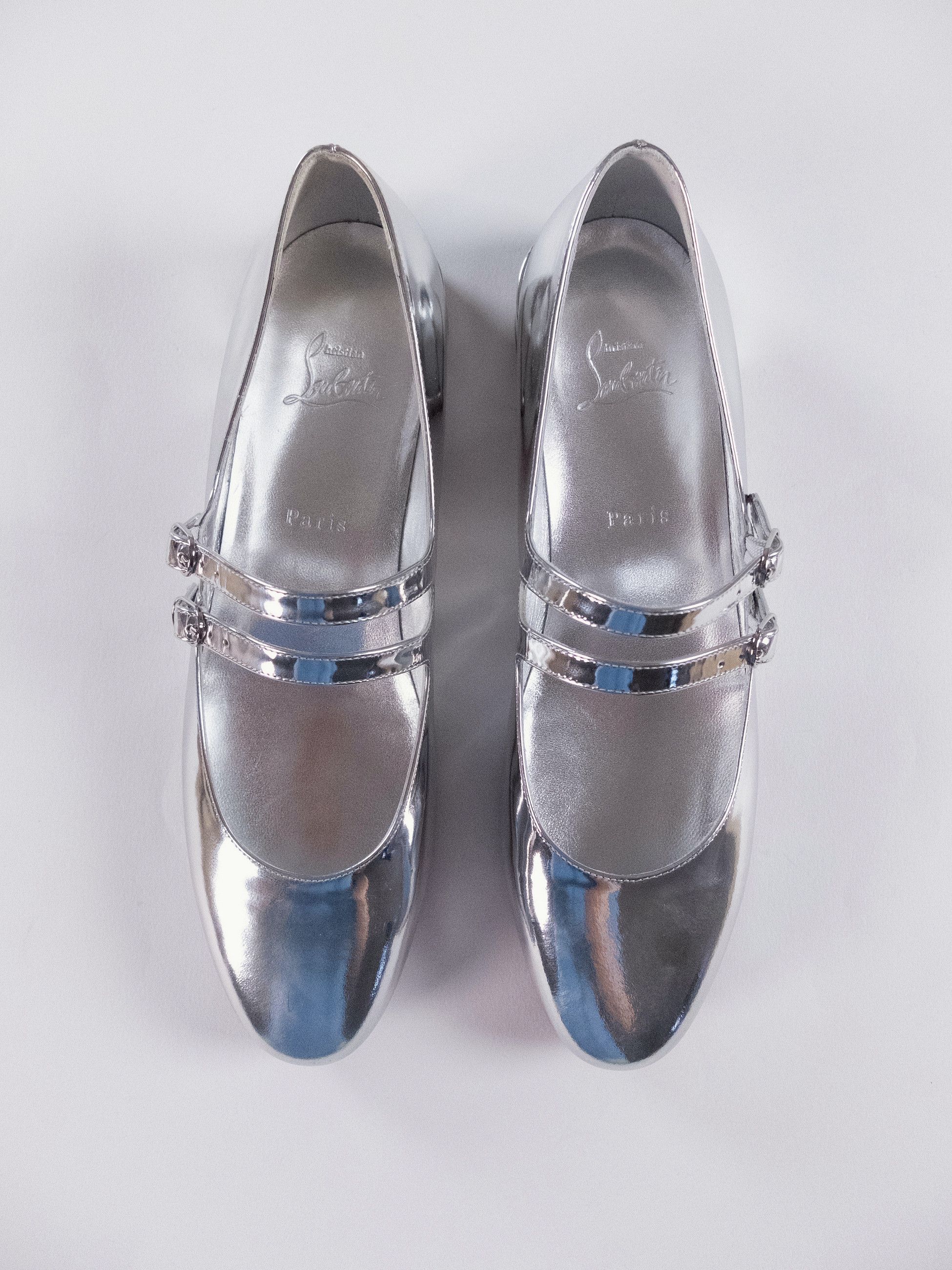 Christian Louboutin CHRISTIAN LOUBOUTIN Sweet Jane metallic ballet flats Size US 11 / IT 41 - 5 Thumbnail